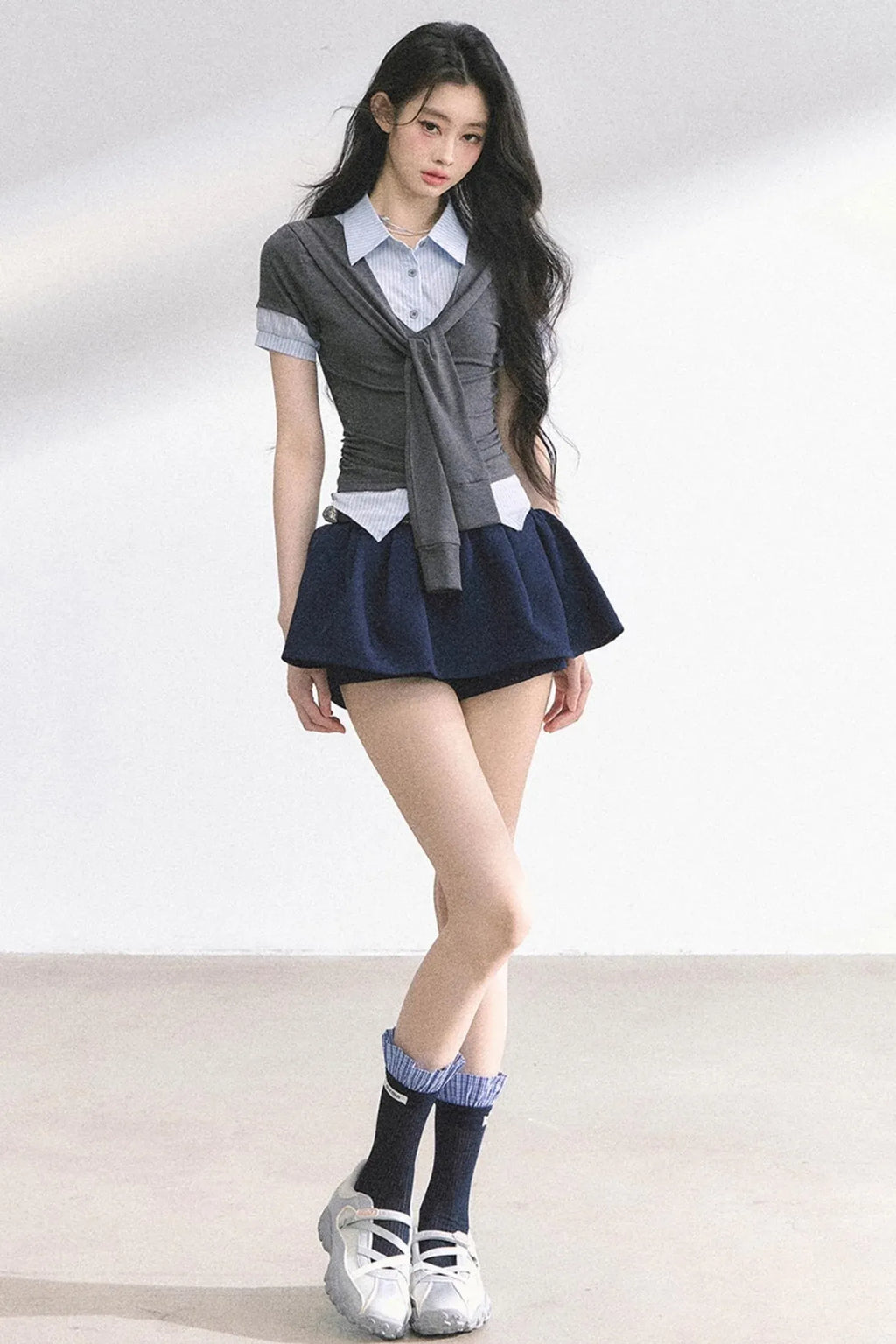 Slim Fit K-Girl Shoulder Cut T-Shirt