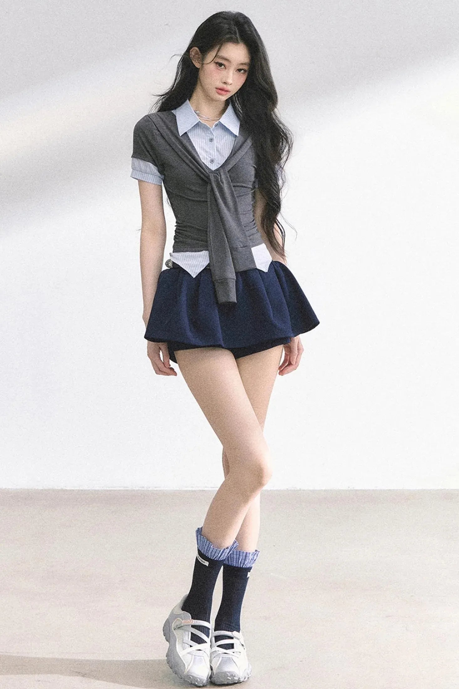 Slim Fit K-Girl Shoulder Cut T-Shirt