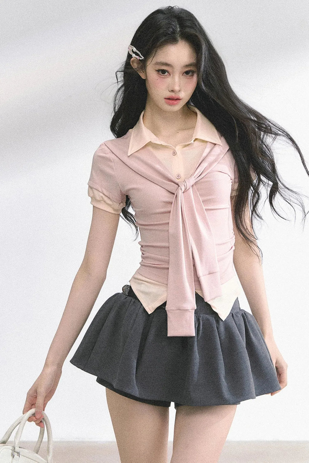Slim Fit K-Girl Shoulder Cut T-Shirt