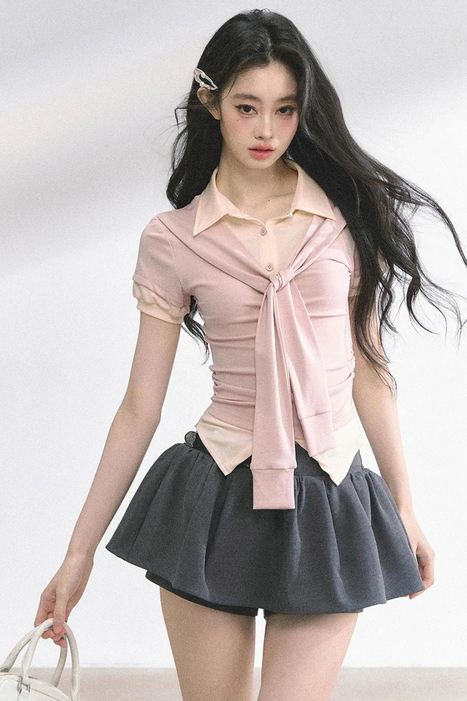 Slim Fit K-Girl Shoulder Cut T-Shirt