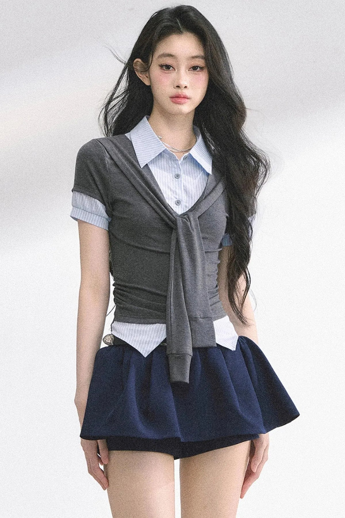 Slim Fit K-Girl Shoulder Cut T-Shirt