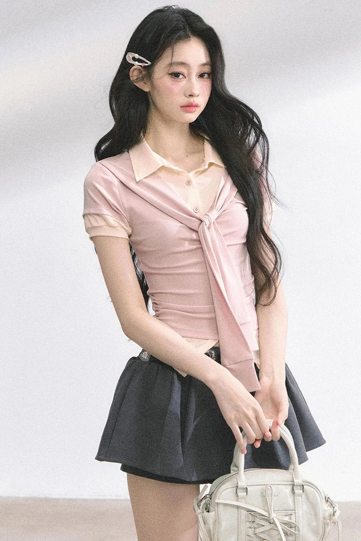 Slim Fit K-Girl Shoulder Cut T-Shirt