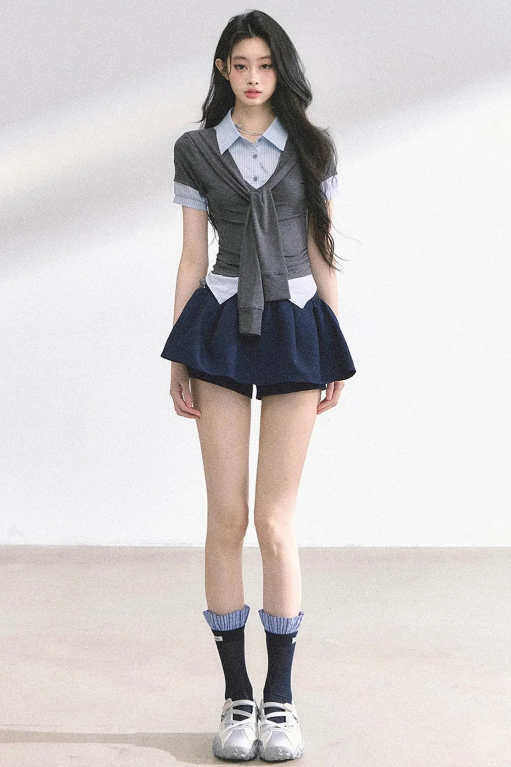 Slim Fit K-Girl Shoulder Cut T-Shirt