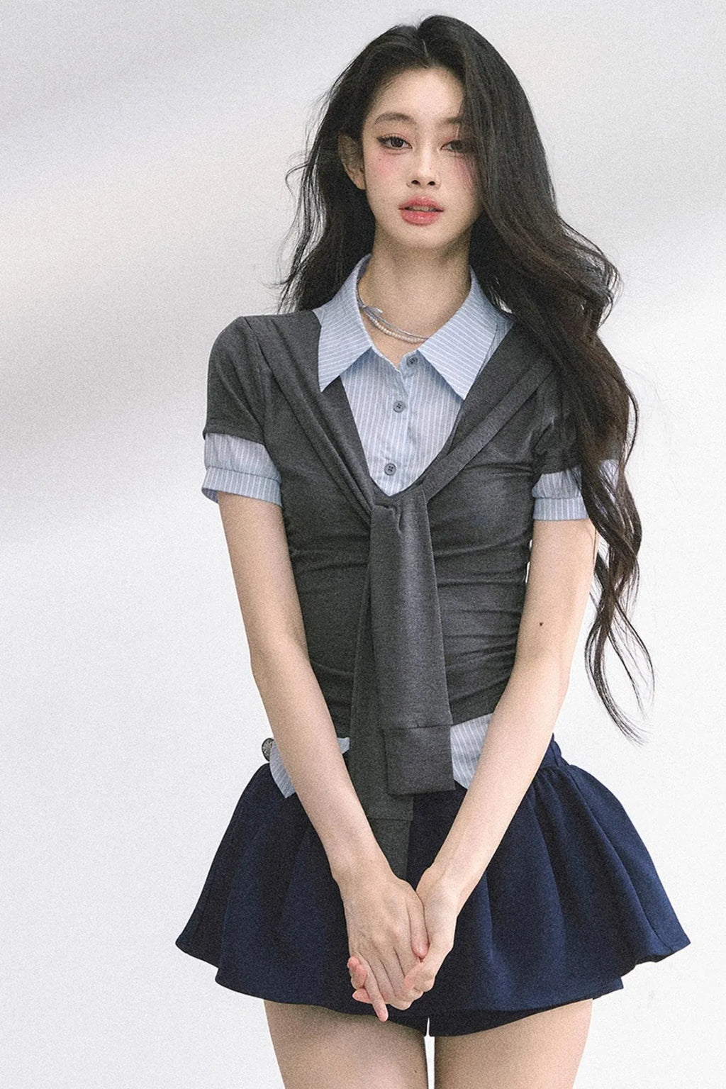 Slim Fit K-Girl Shoulder Cut T-Shirt