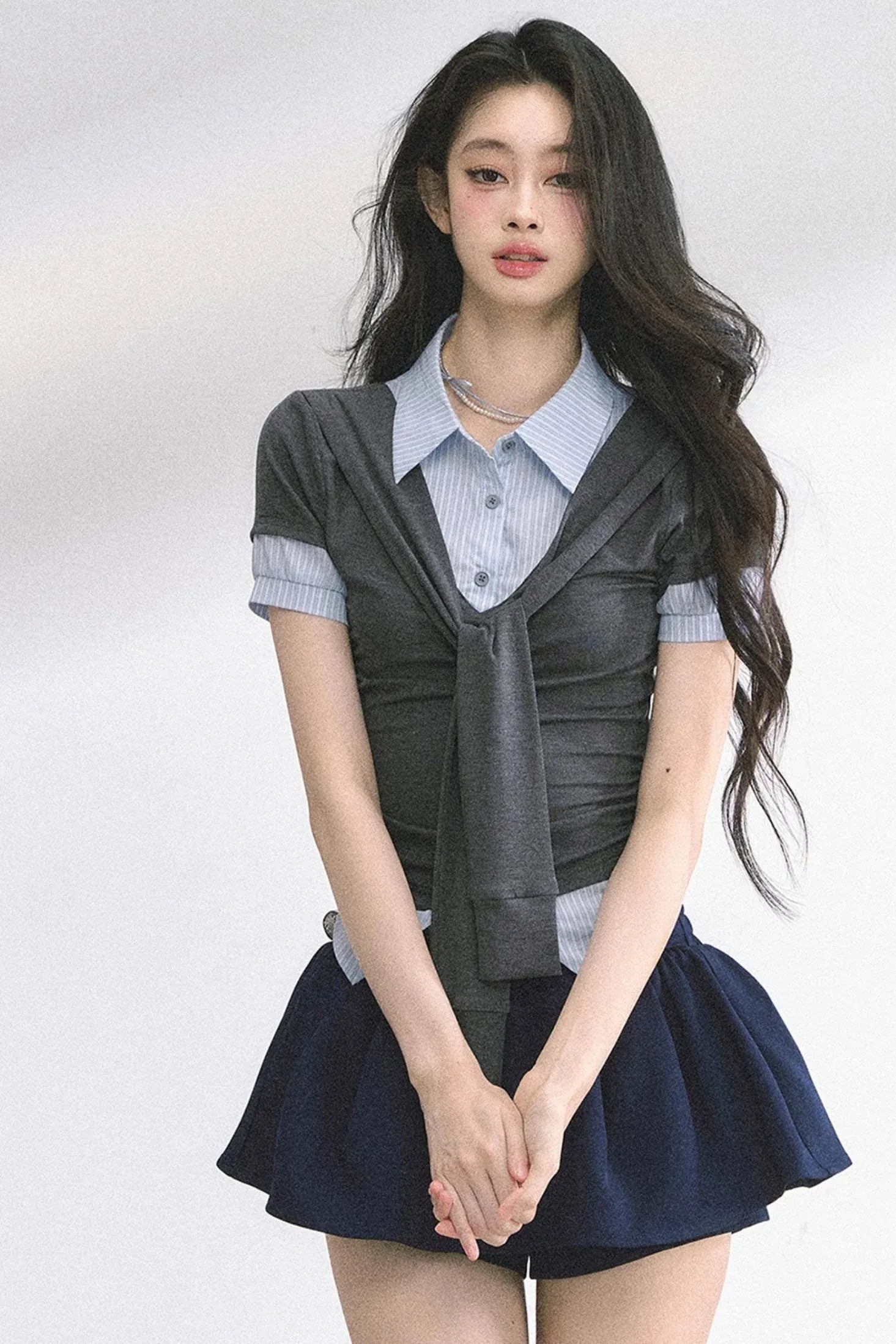 Slim Fit K-Girl Shoulder Cut T-Shirt