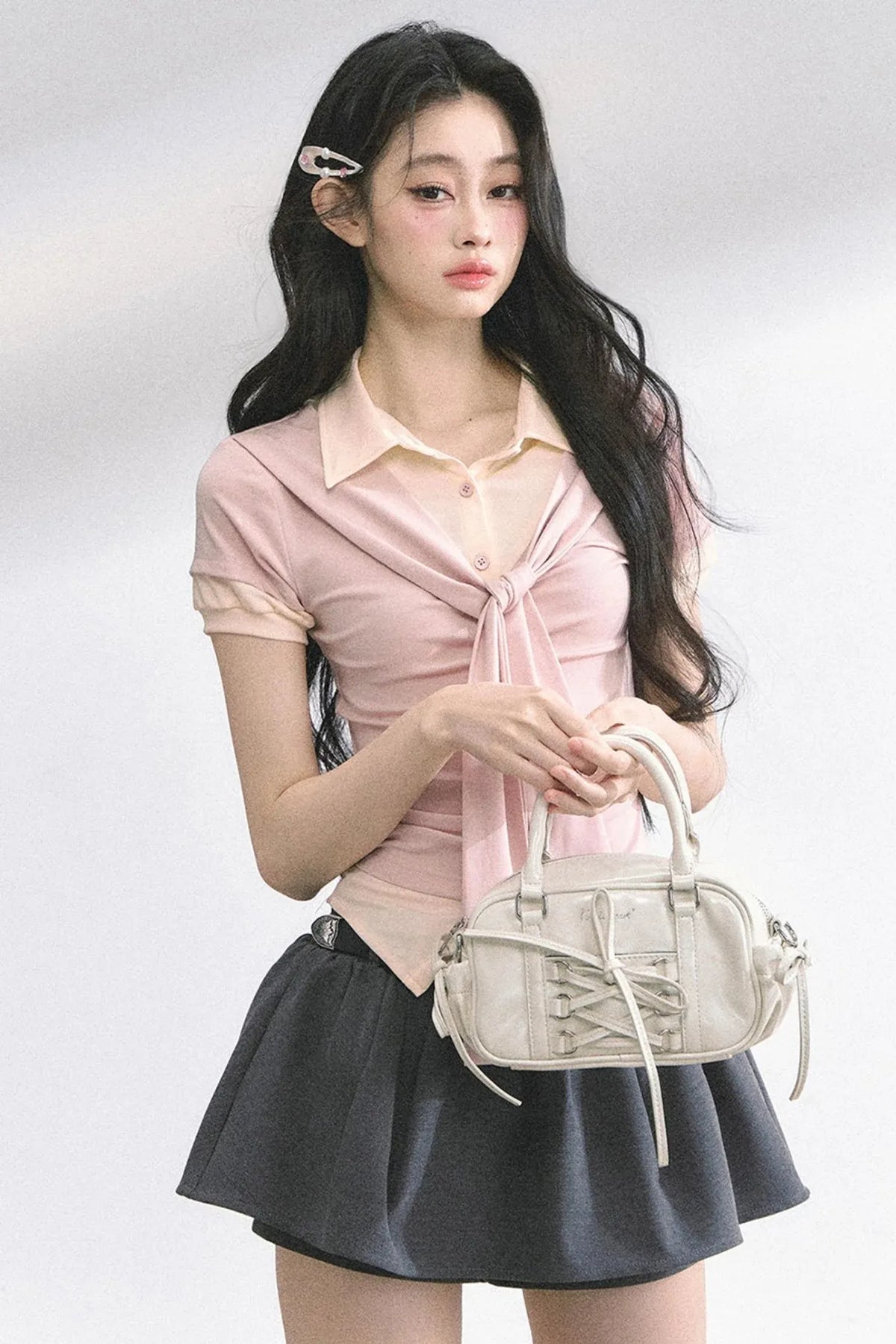 Slim Fit K-Girl Shoulder Cut T-Shirt