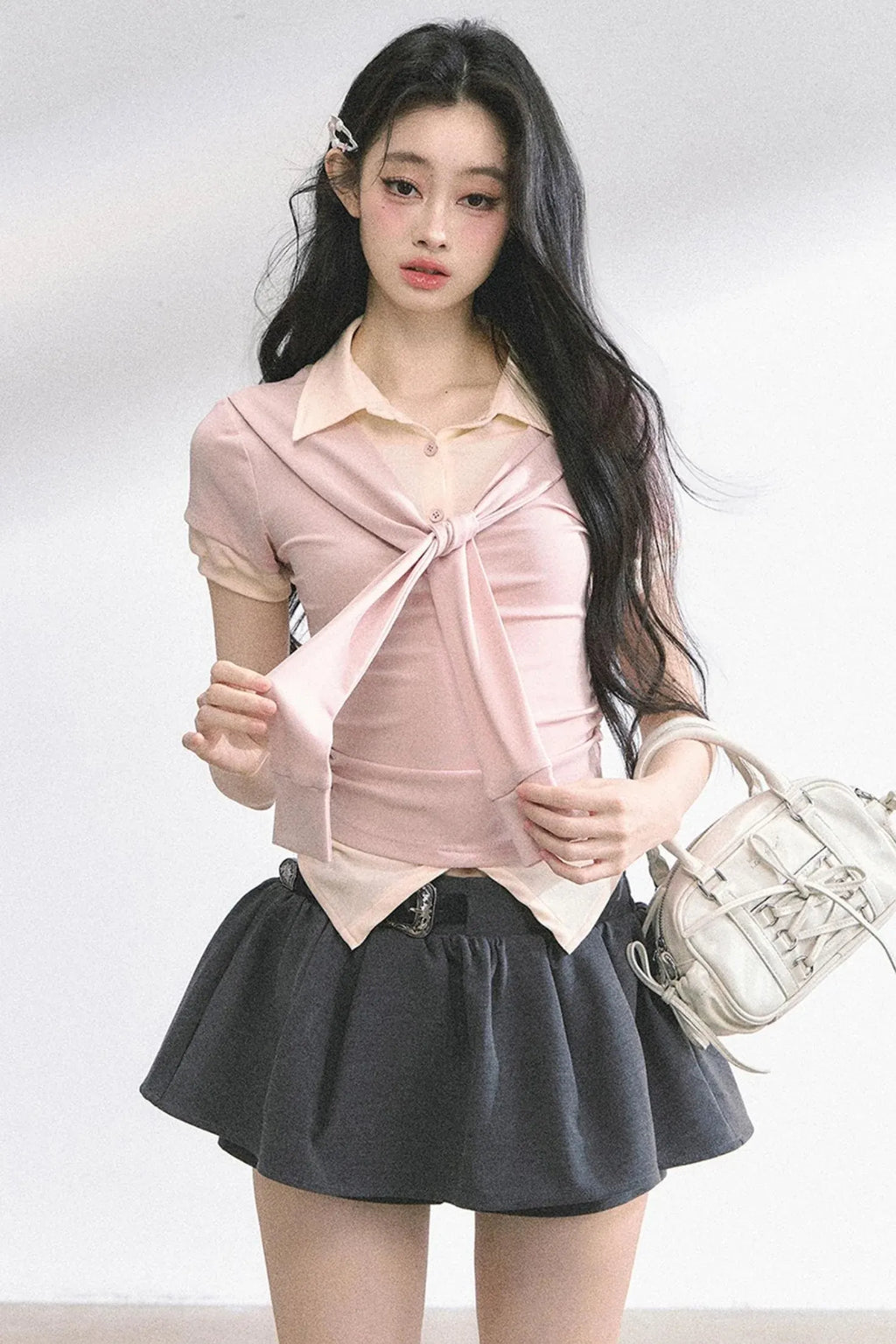 Slim Fit K-Girl Shoulder Cut T-Shirt