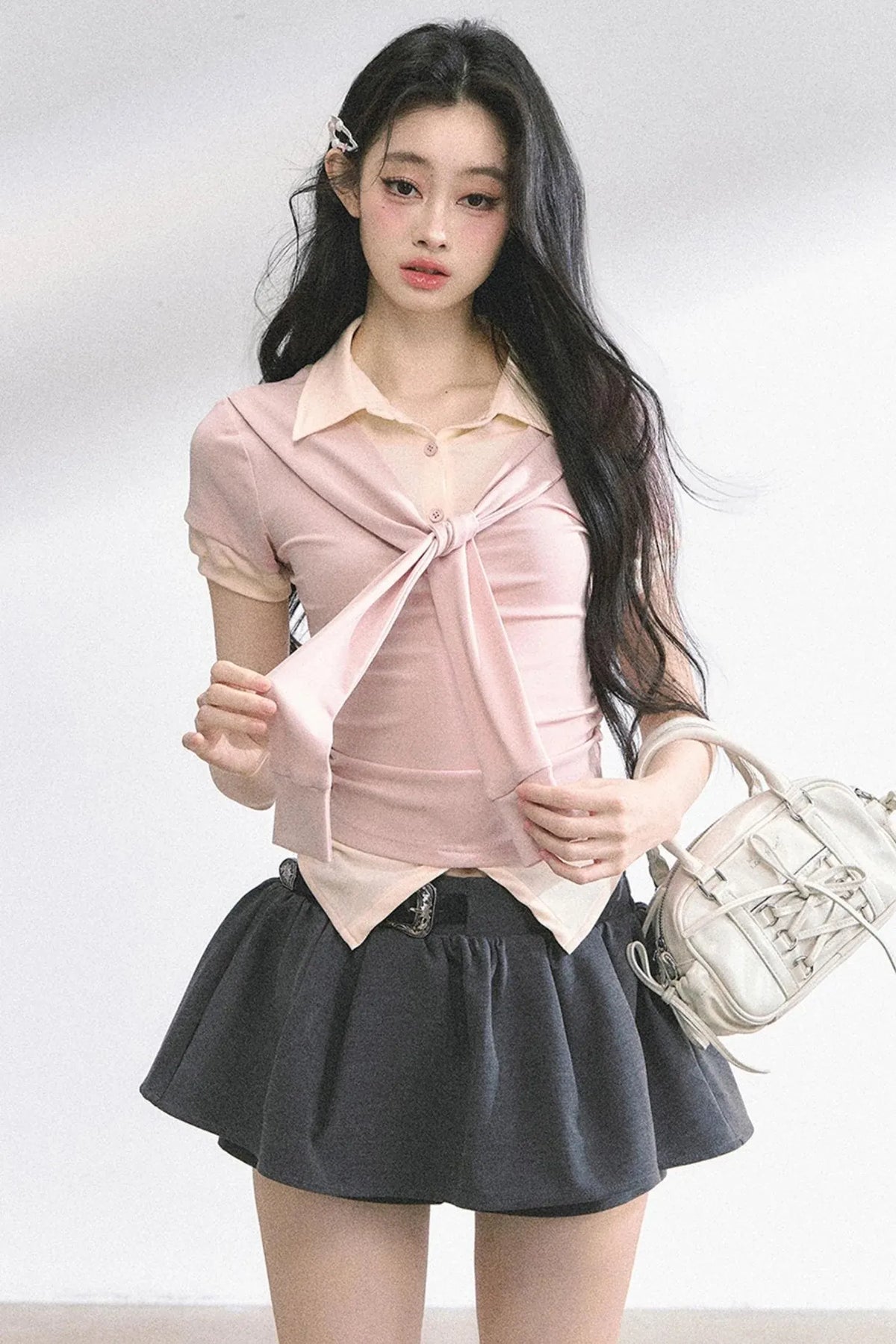 Slim Fit K-Girl Shoulder Cut T-Shirt