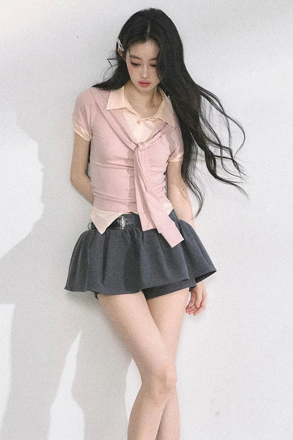 Slim Fit K-Girl Shoulder Cut T-Shirt