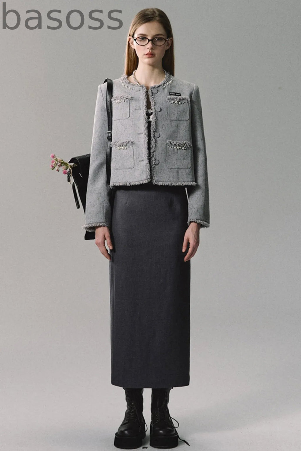 Small Fragrance Pearl Beaded Jacket