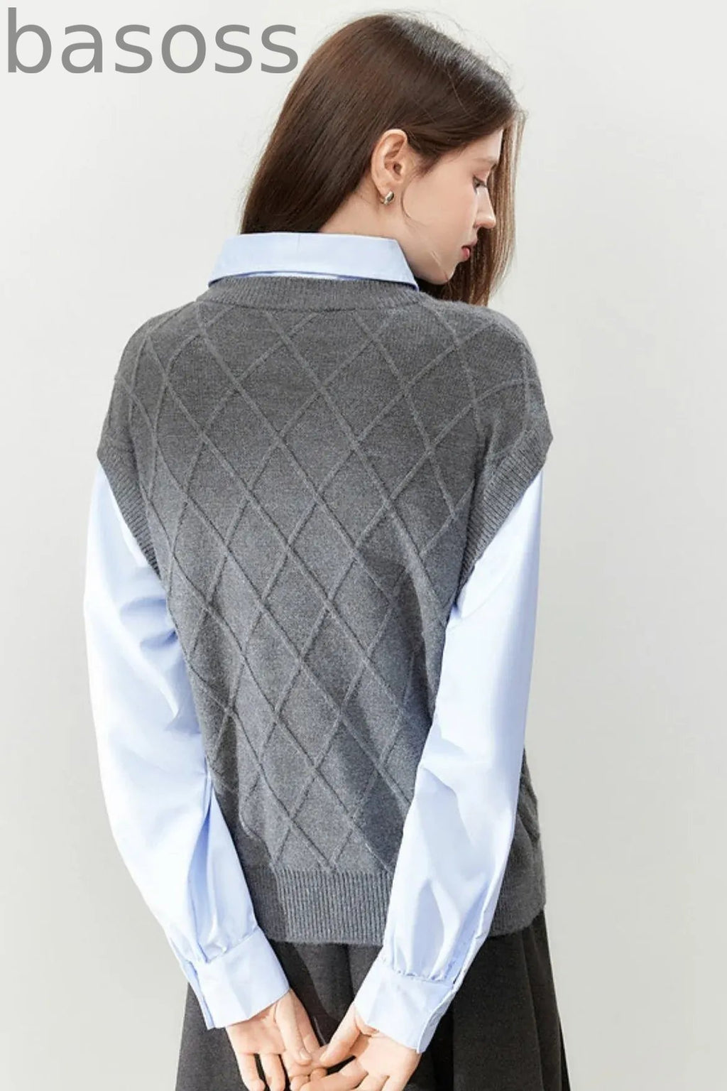 Stitching Fake Two-Piece Vest