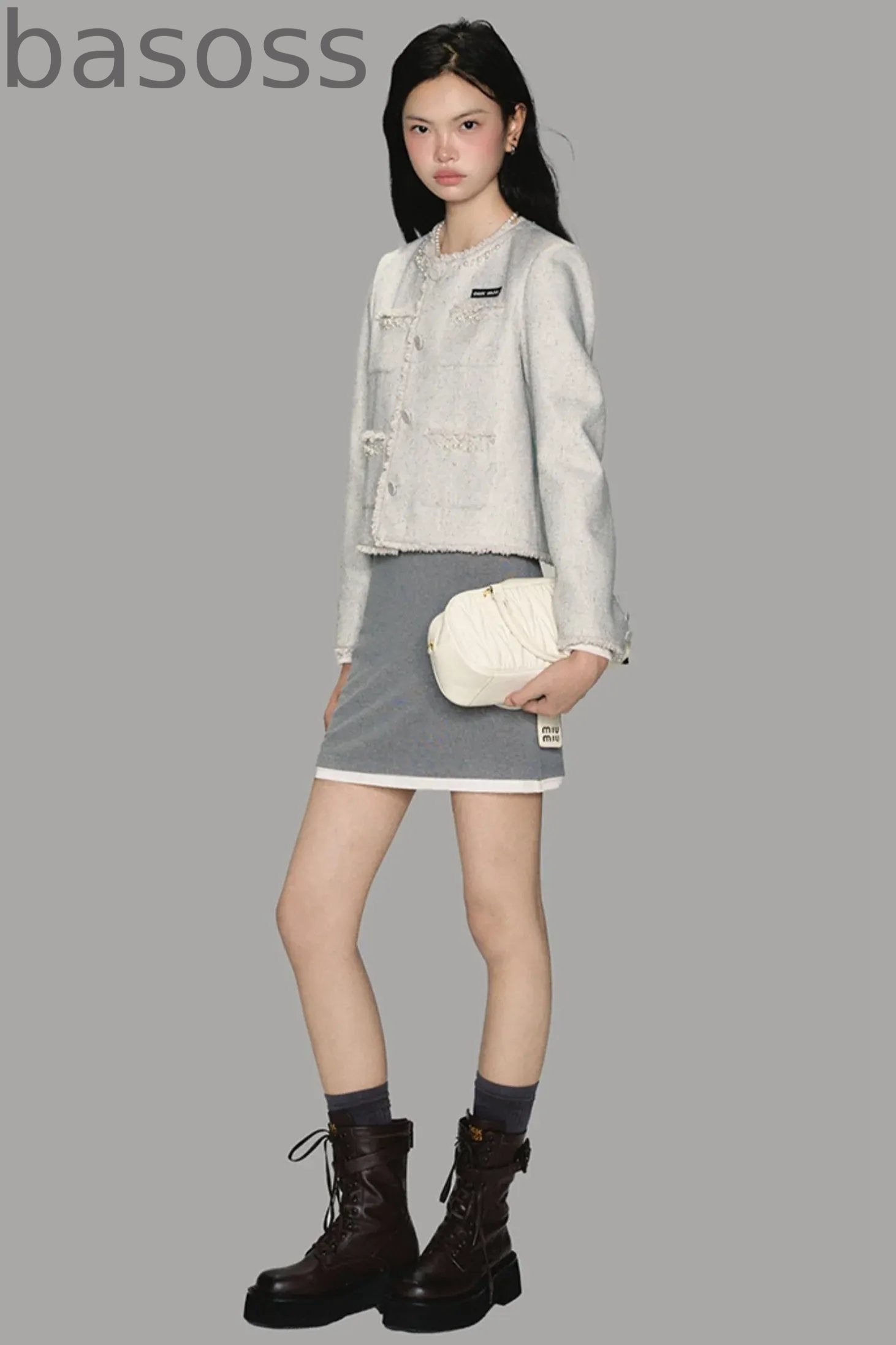 Small Fragrance Pearl Beaded Jacket