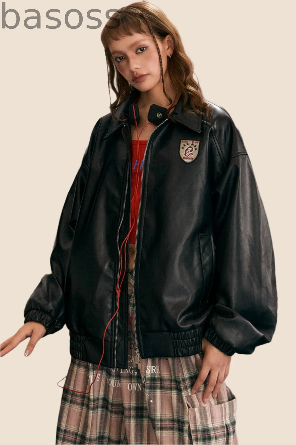 American Retro PU Biker Jacket