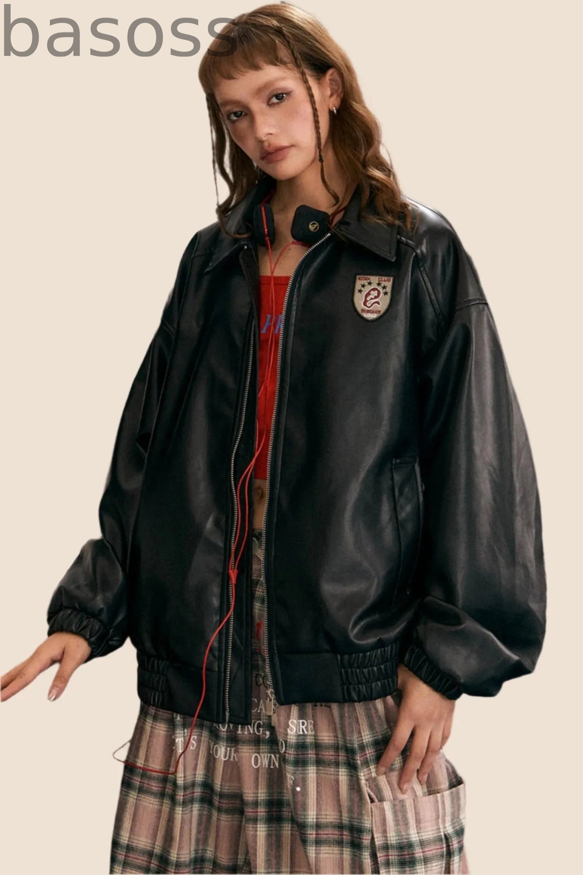 American Retro PU Biker Jacket