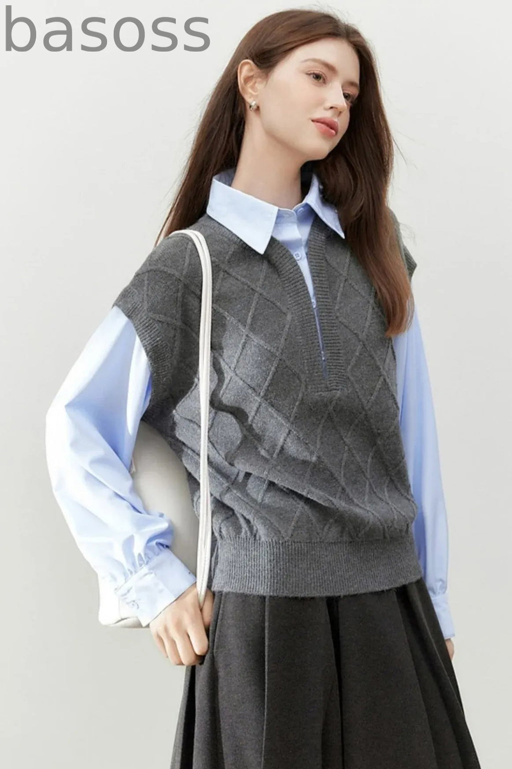 Stitching Fake Two-Piece Vest