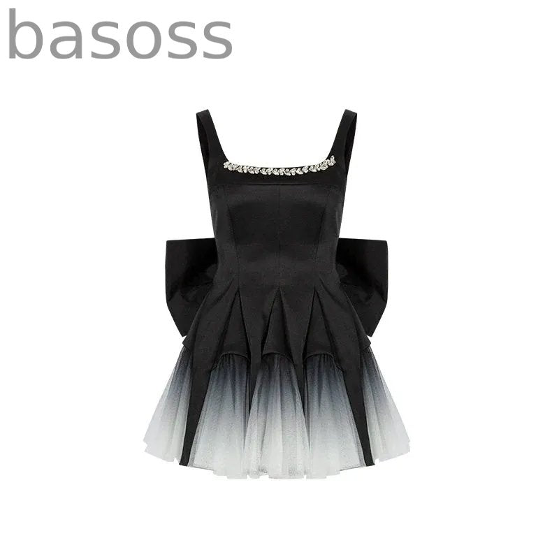 Swan Dance Mesh Panelled Slip Dress