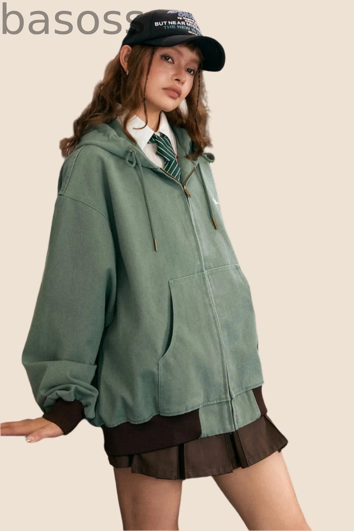 Hooded Retro Distressed Jacket