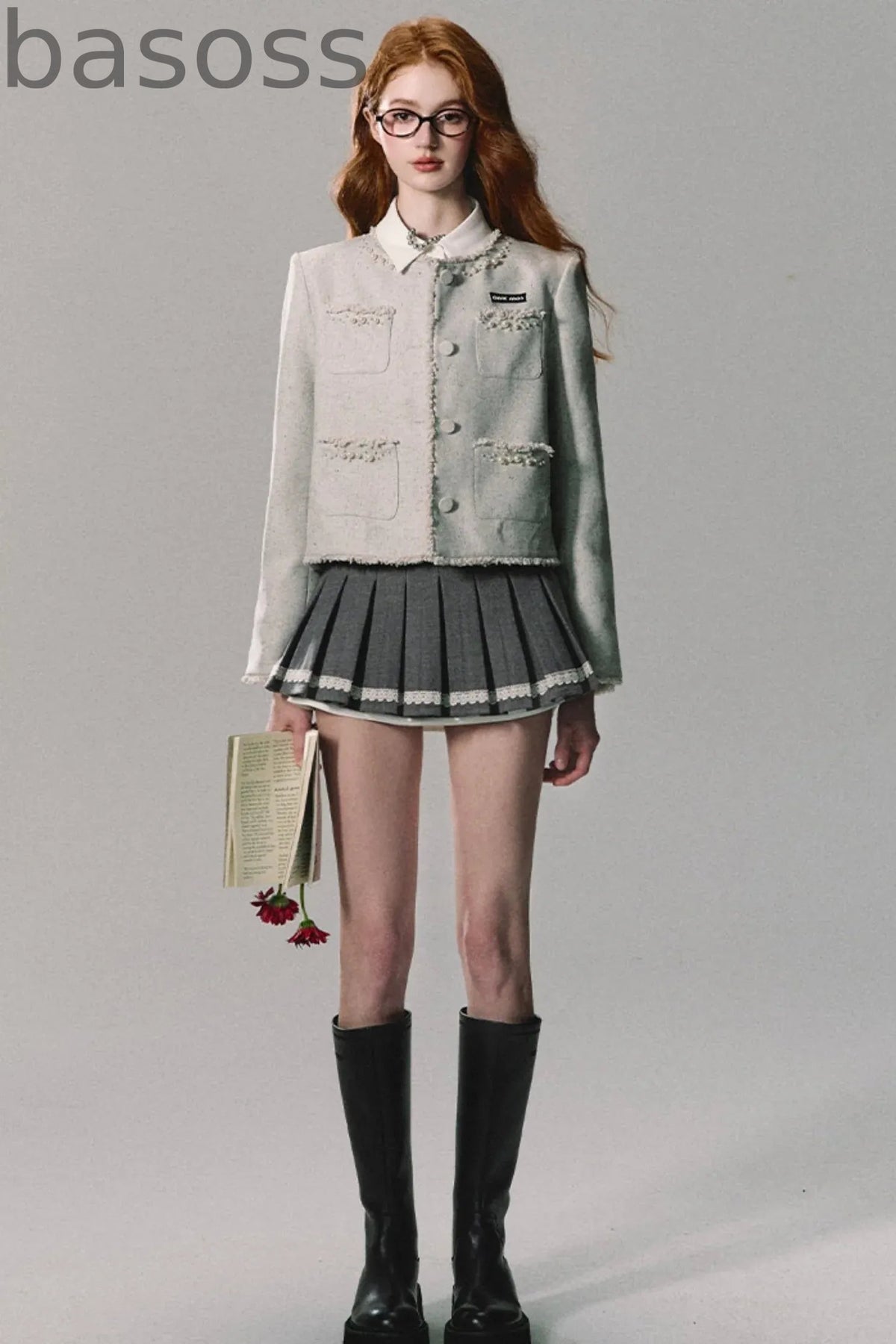 Small Fragrance Pearl Beaded Jacket