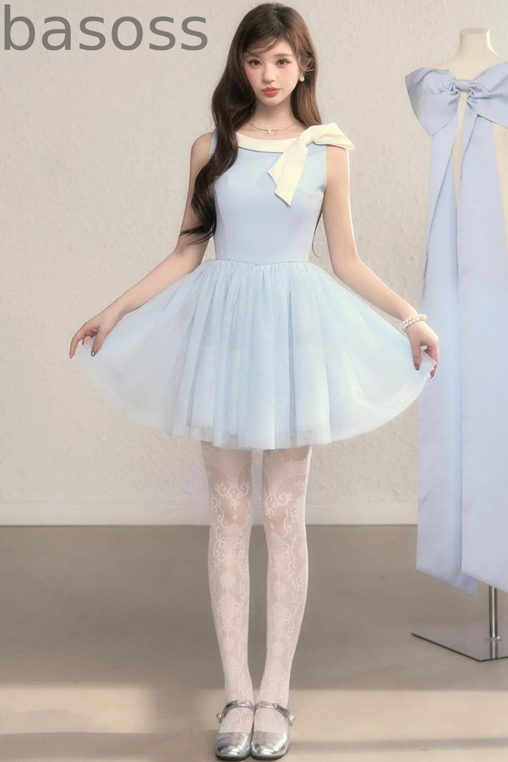Blue Cinderella Mesh Princess Dress
