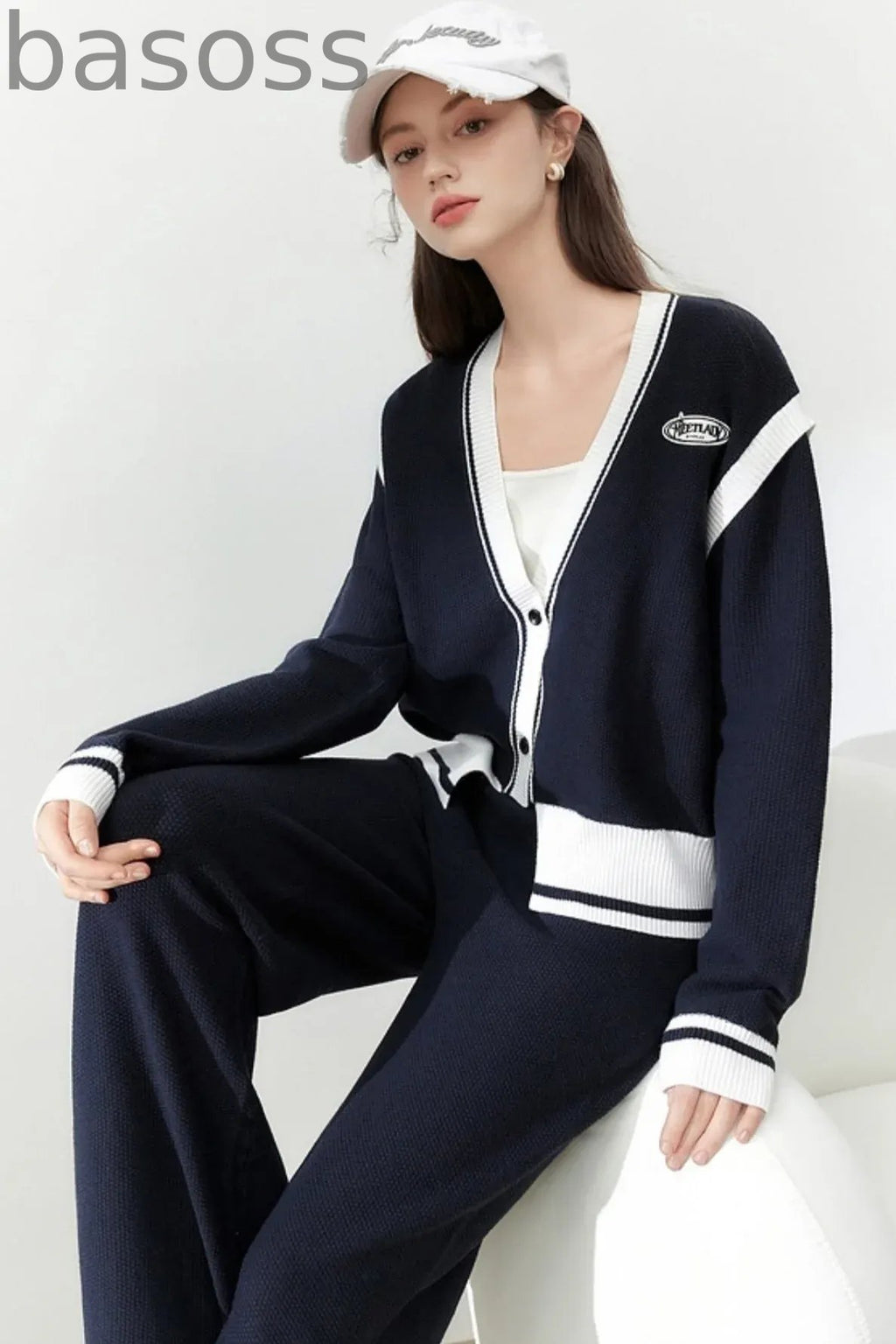 Fashion Casual Wool Knitwear Two-Piece Set