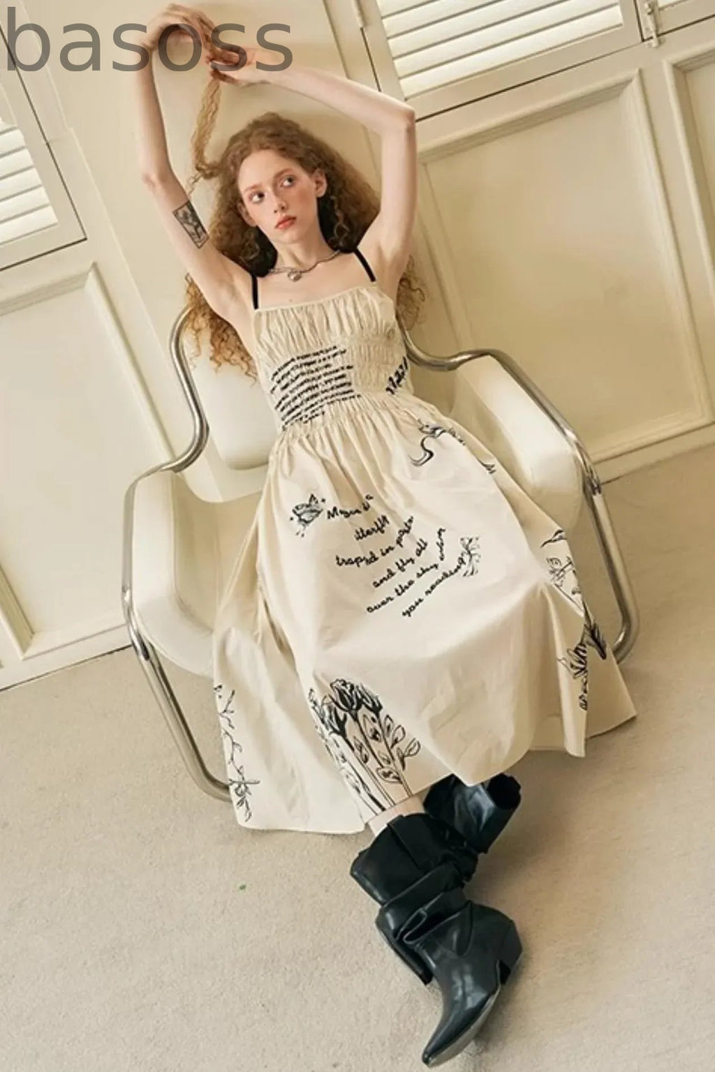 Waist Maxi Dress