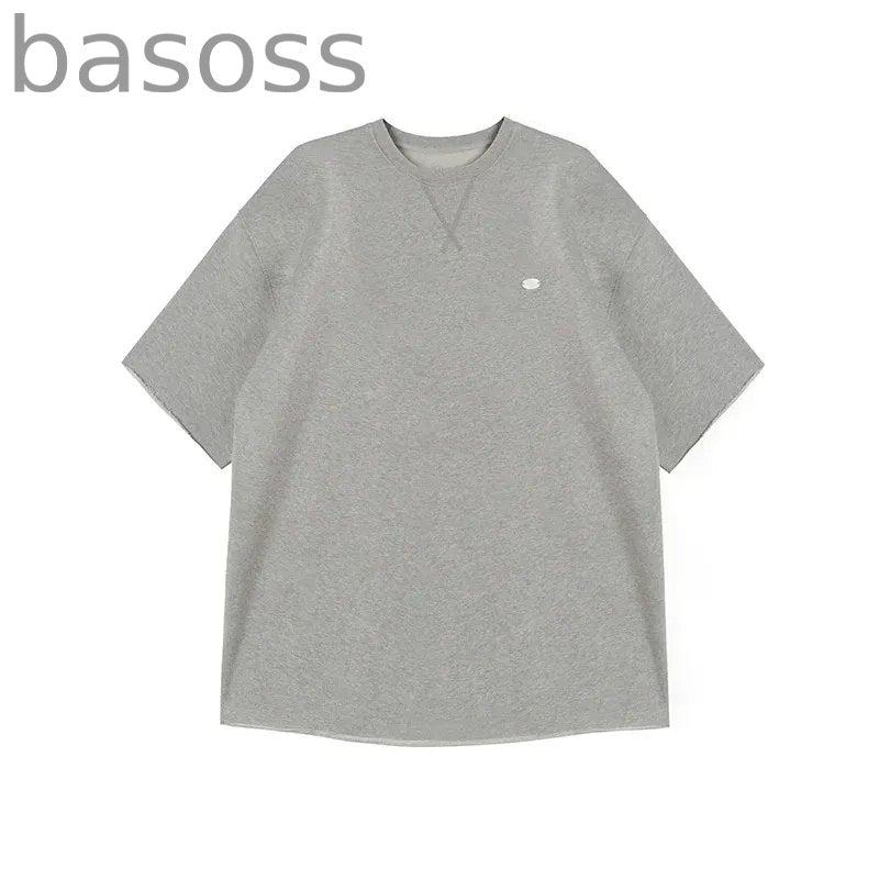 Grey Cotton Short Sleeve Set-Up