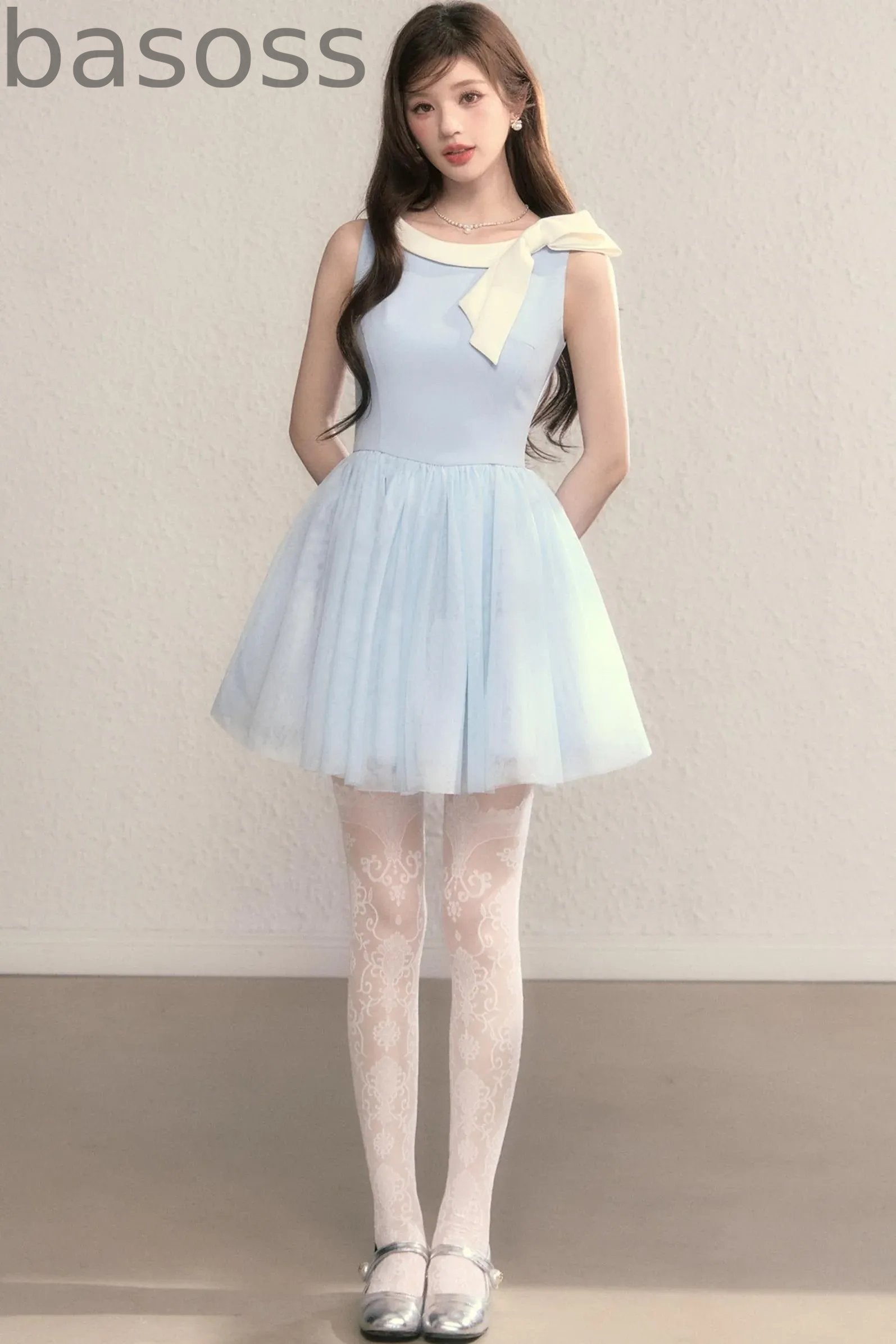 Blue Cinderella Mesh Princess Dress