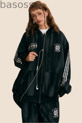 Casual Hooded Striped Two-Piece Set-Up