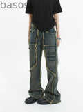 American Retro Fringe Straight Denim