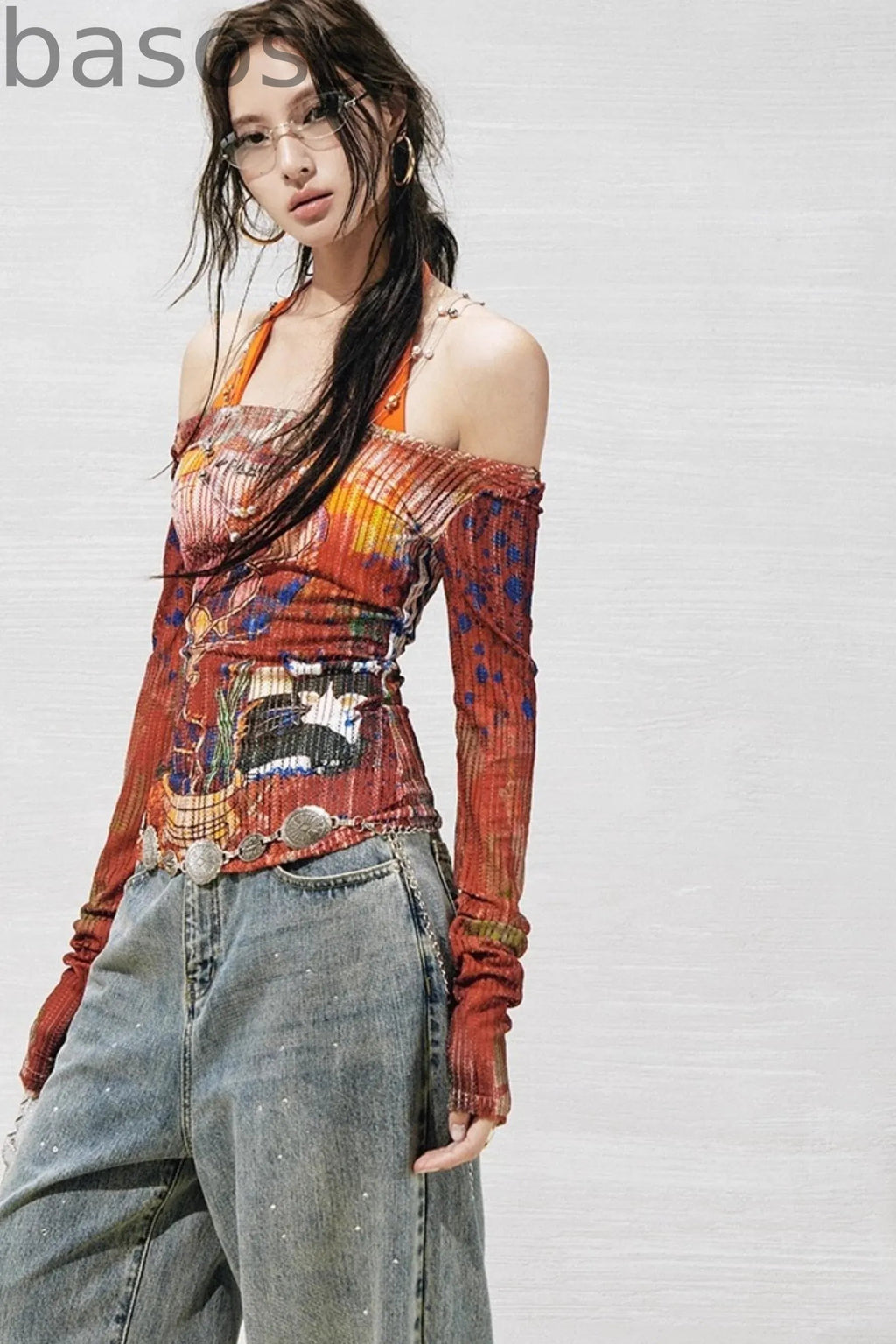 Floral One-Shoulder Base Layer