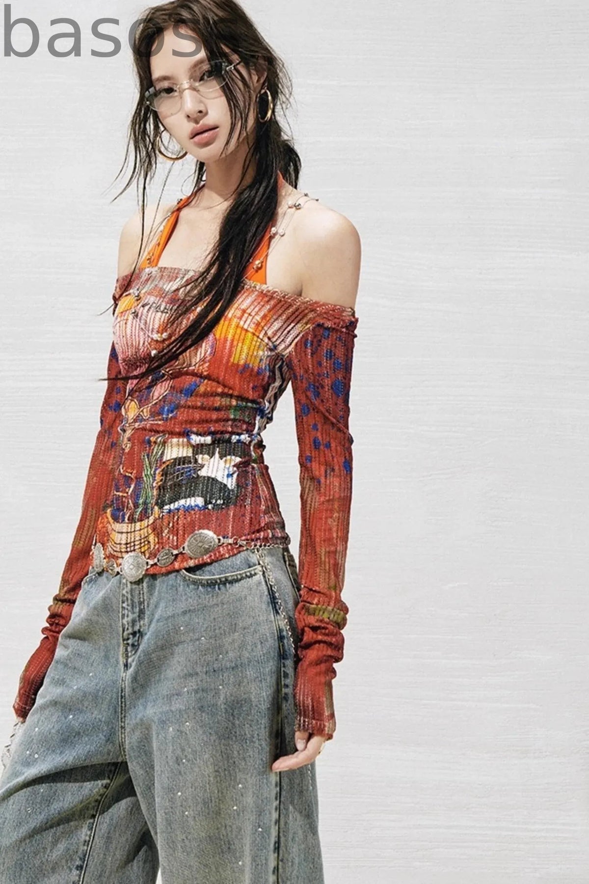 Floral One-Shoulder Base Layer
