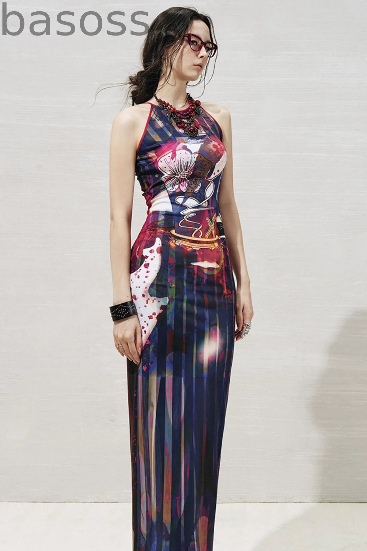 Botanical Slit Dress
