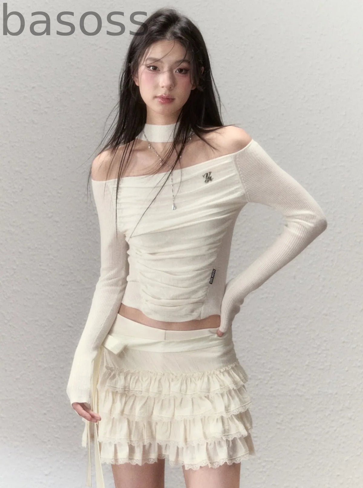 Industrial Strap Bow A-Line Skirt Set