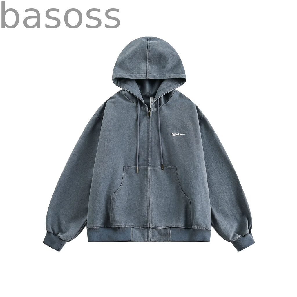Hooded Retro Distressed Jacket