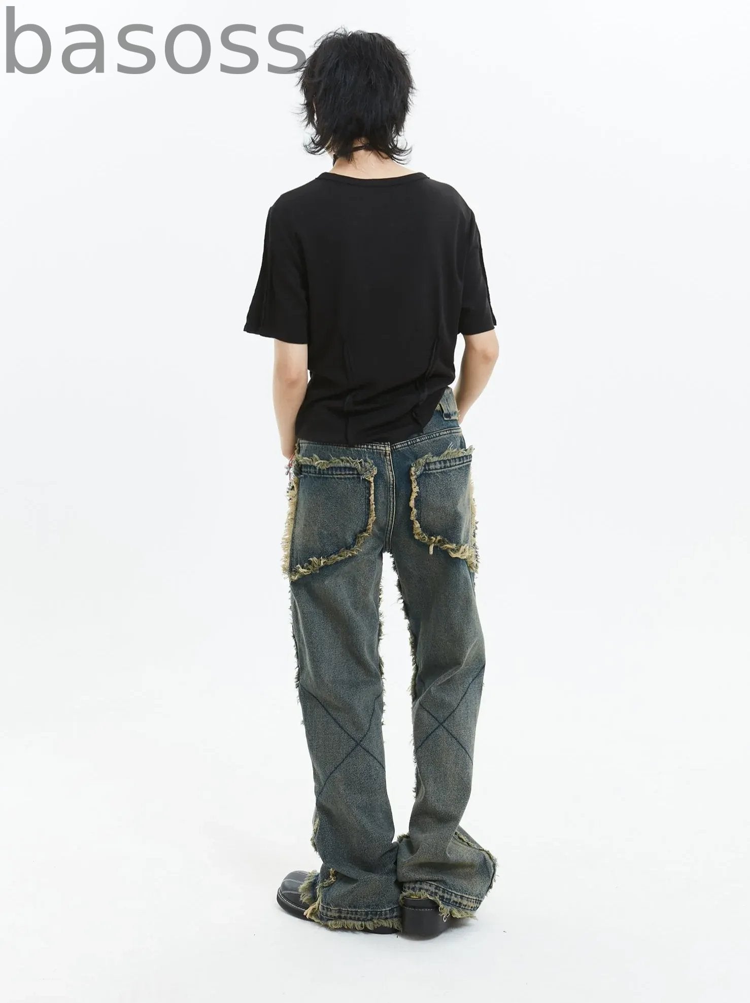 American Retro Fringe Straight Denim
