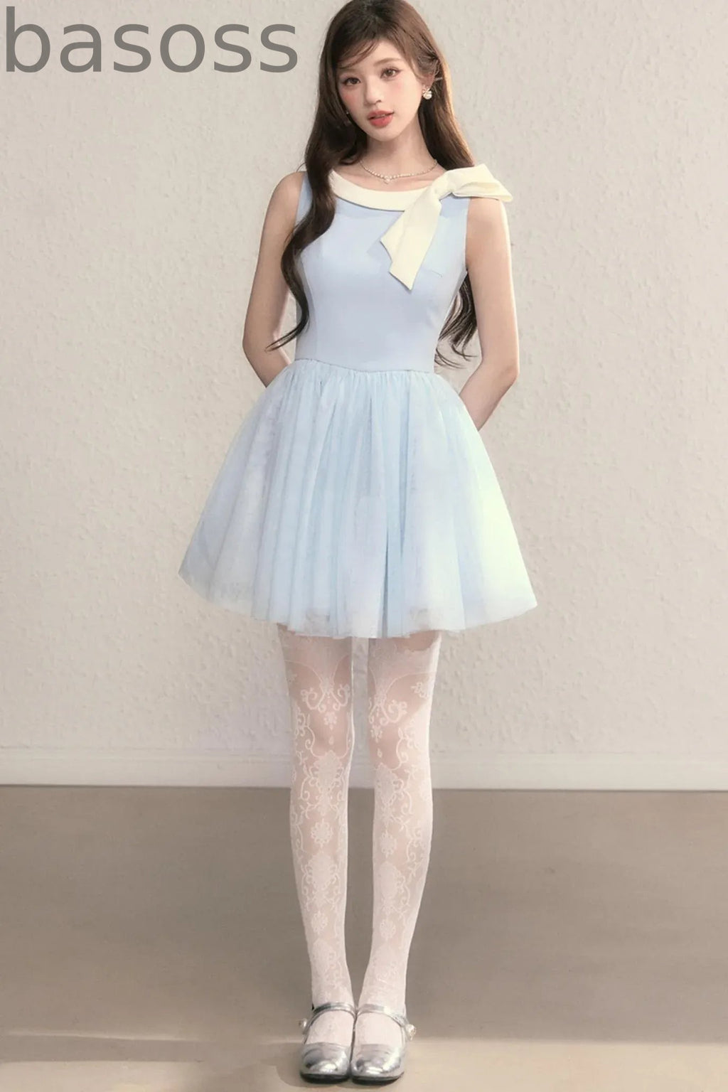 Blue Cinderella Mesh Princess Dress