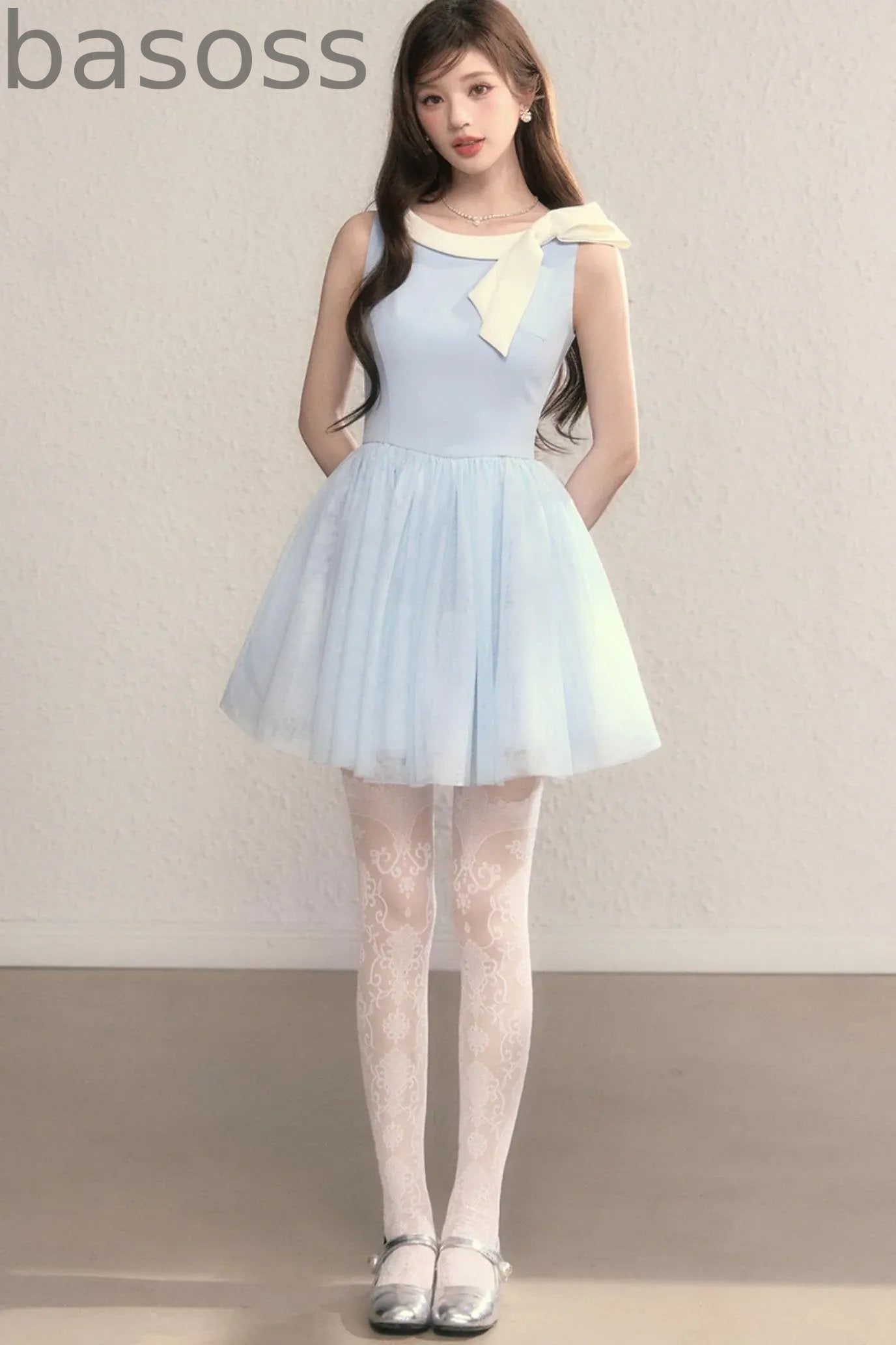 Blue Cinderella Mesh Princess Dress