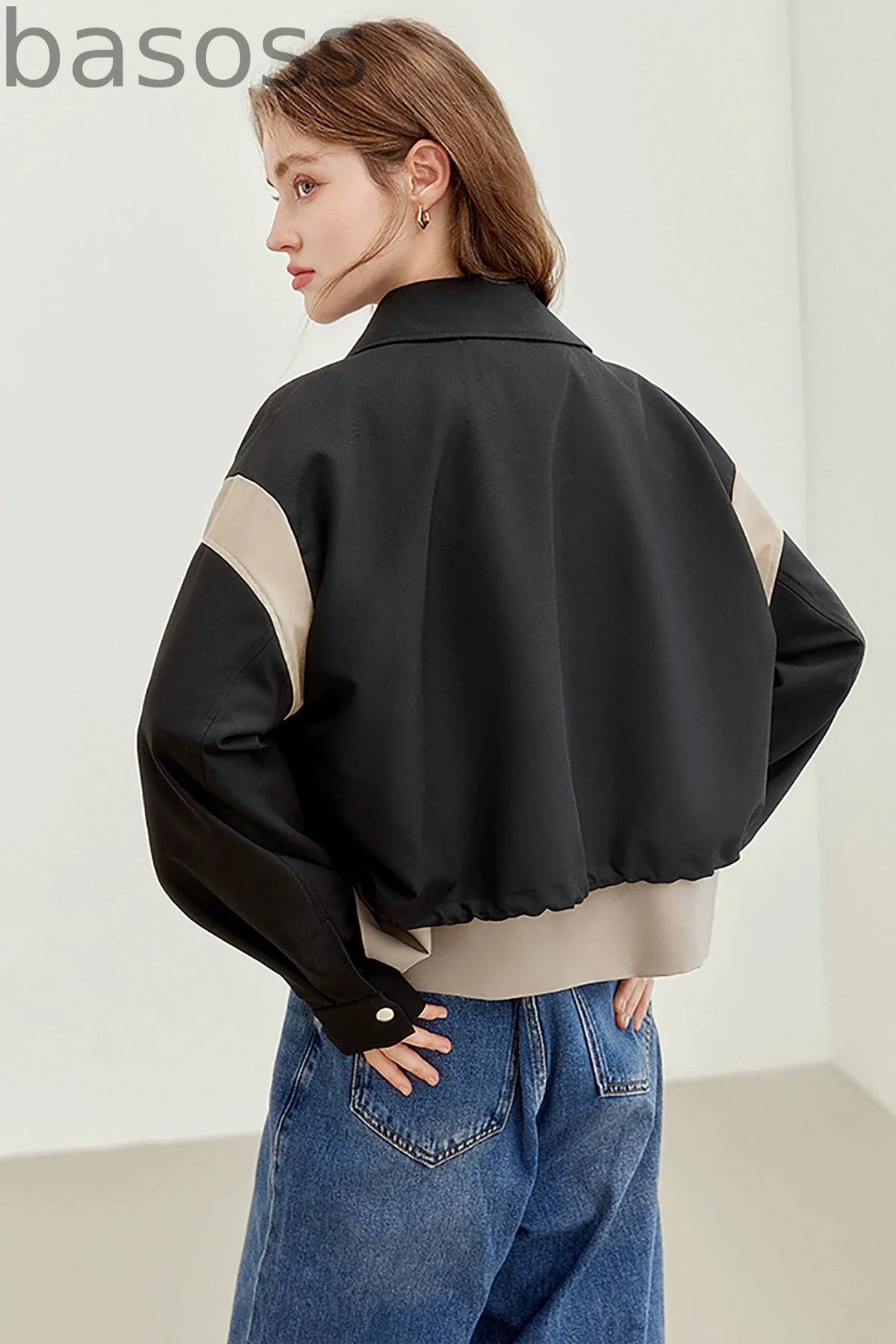 French Workwear Patchwork Short Jacket