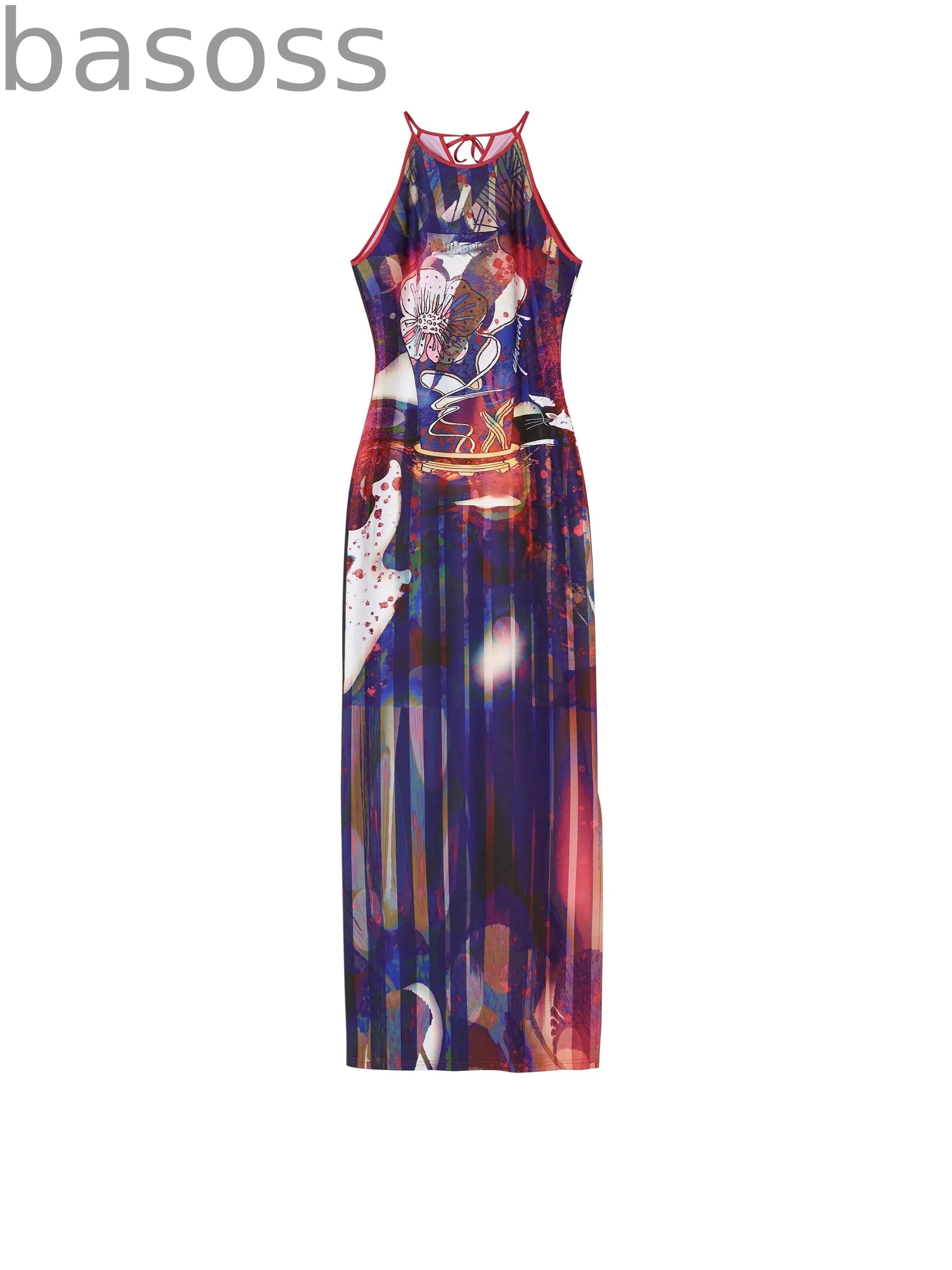 Botanical Slit Dress