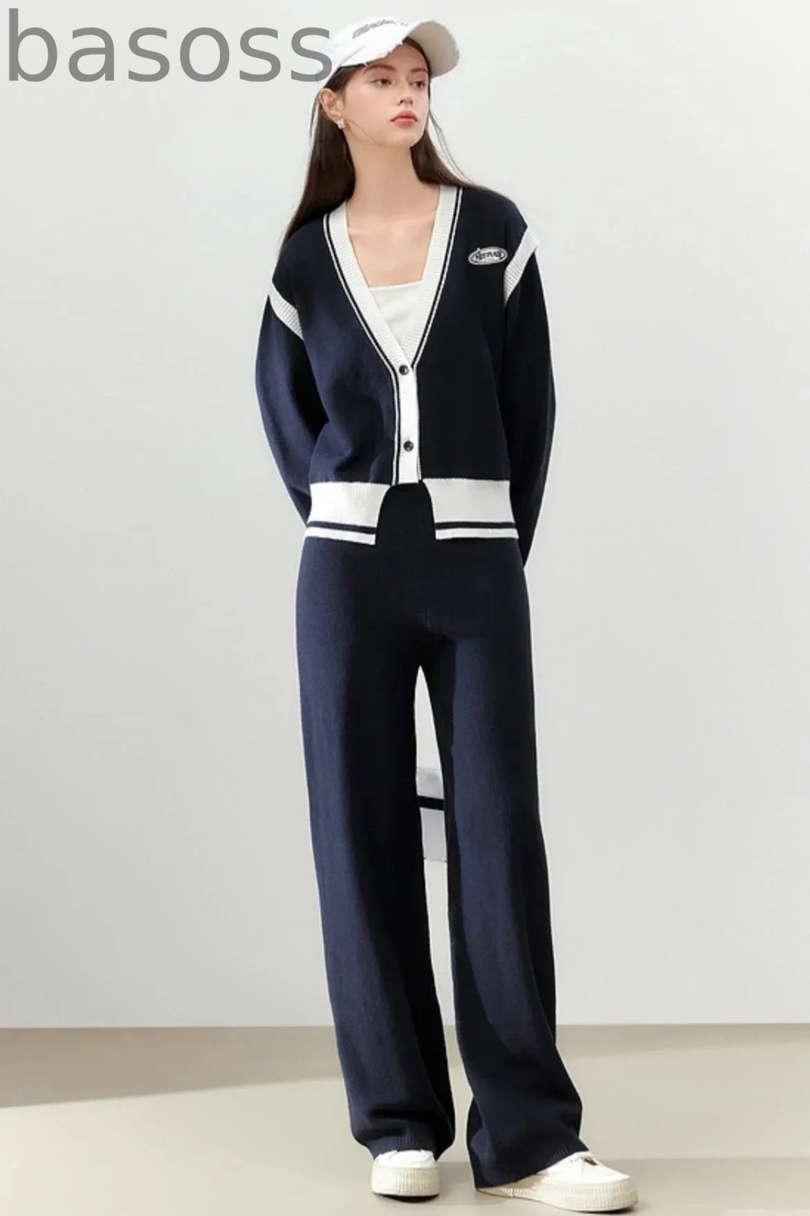 Fashion Casual Wool Knitwear Two-Piece Set