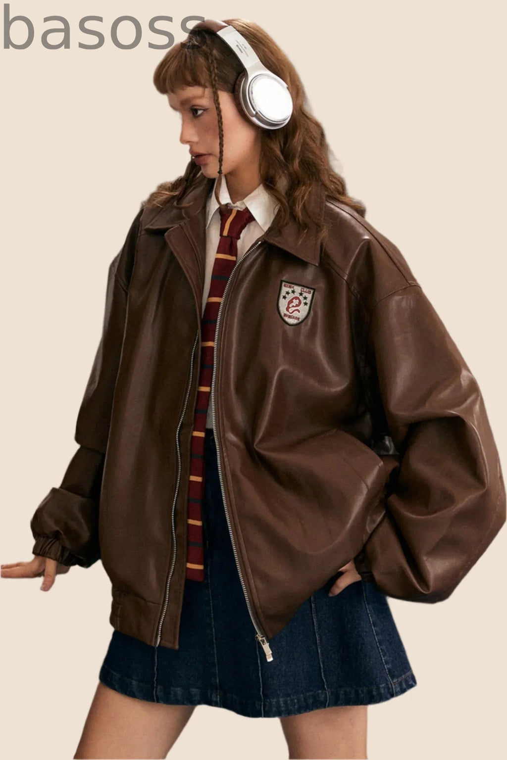 American Retro PU Biker Jacket