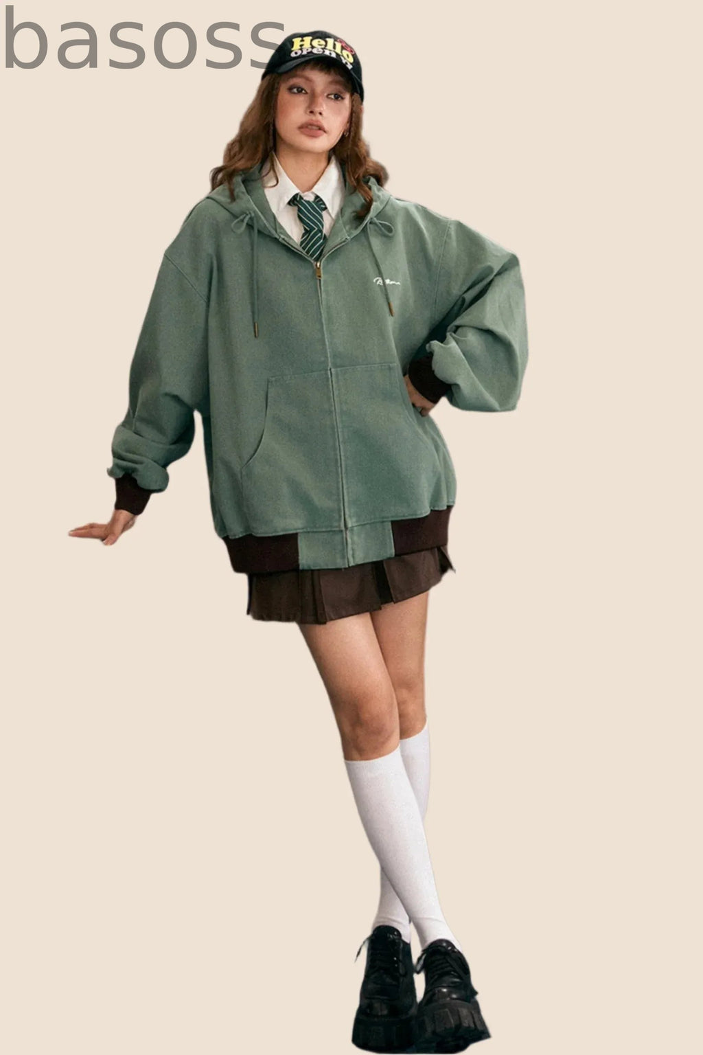Hooded Retro Distressed Jacket