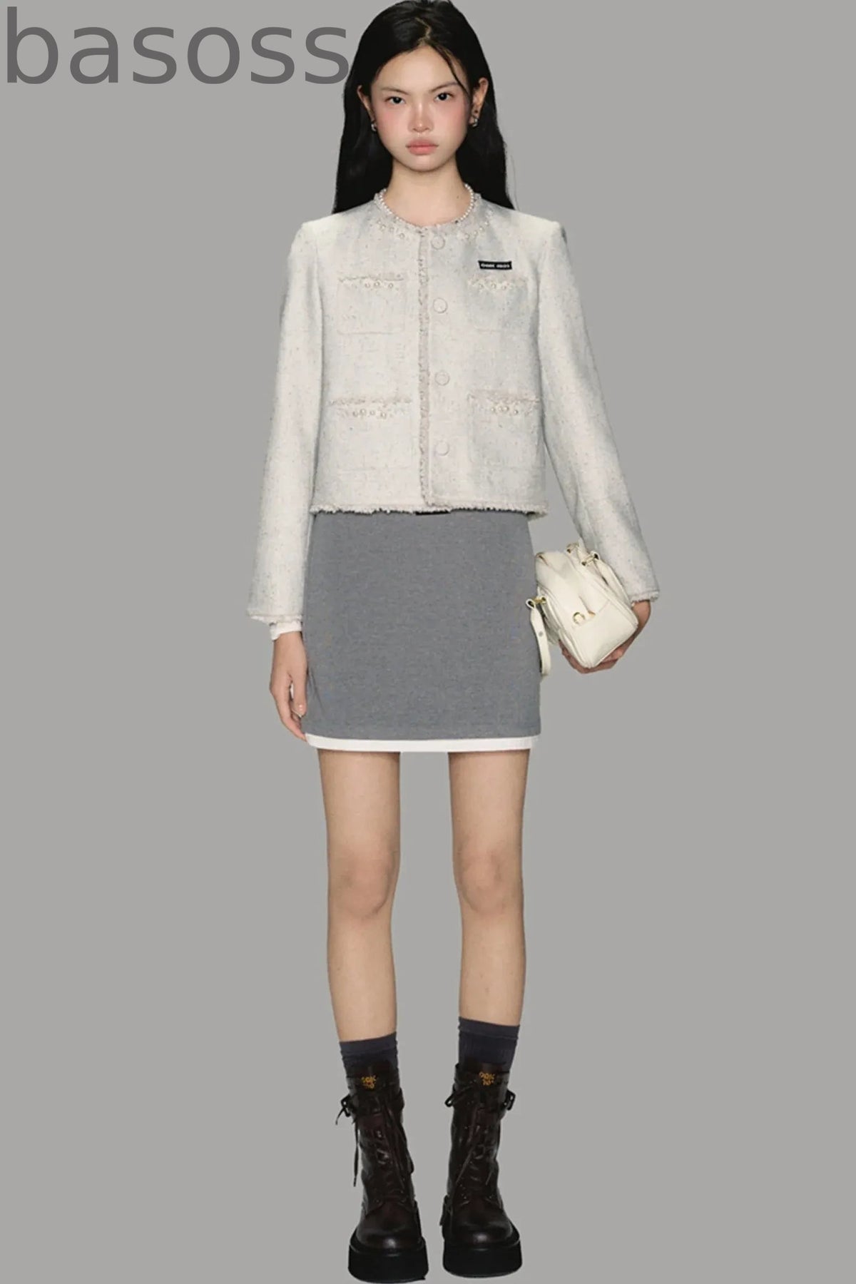 Small Fragrance Pearl Beaded Jacket
