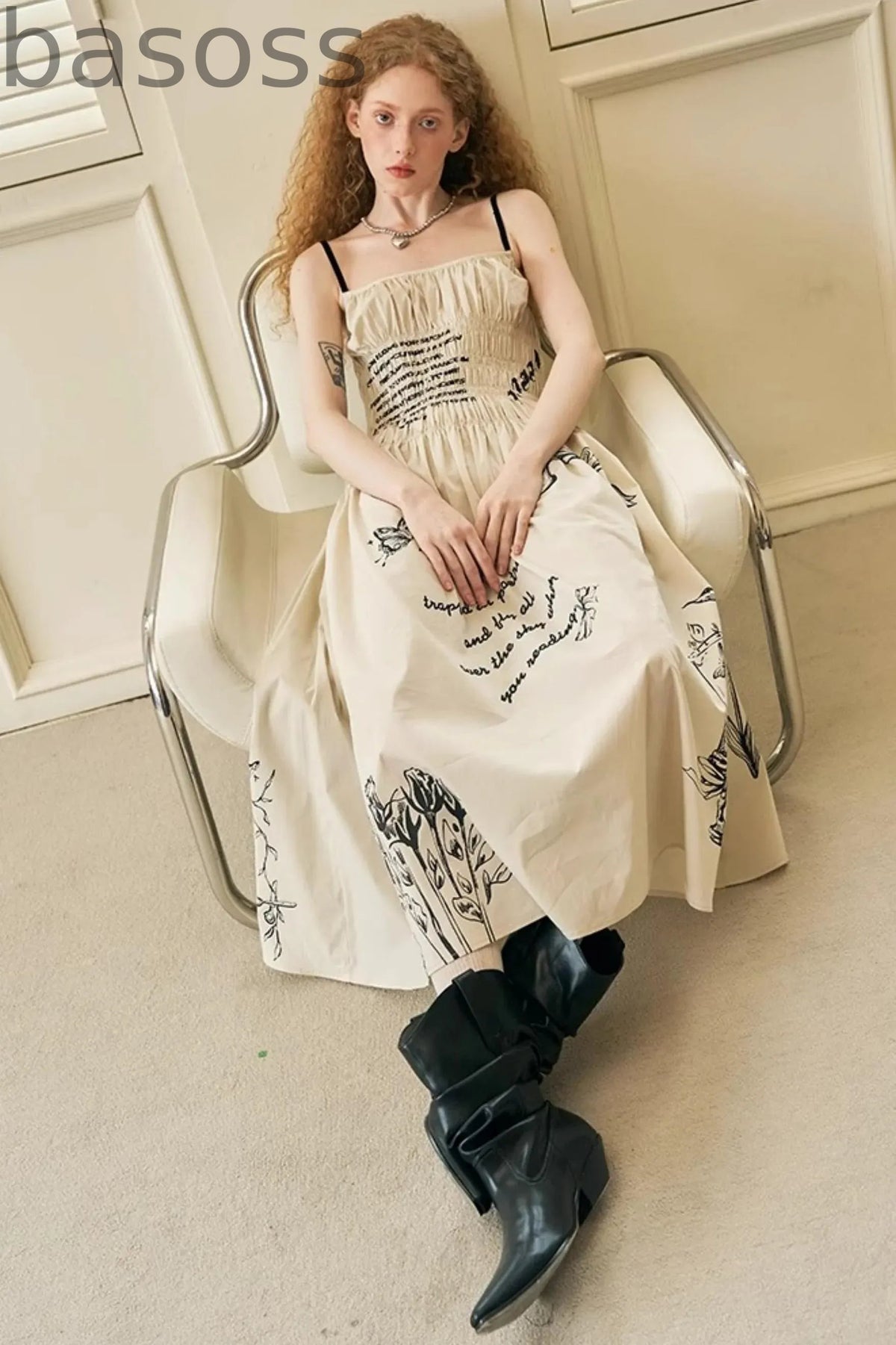 Waist Maxi Dress