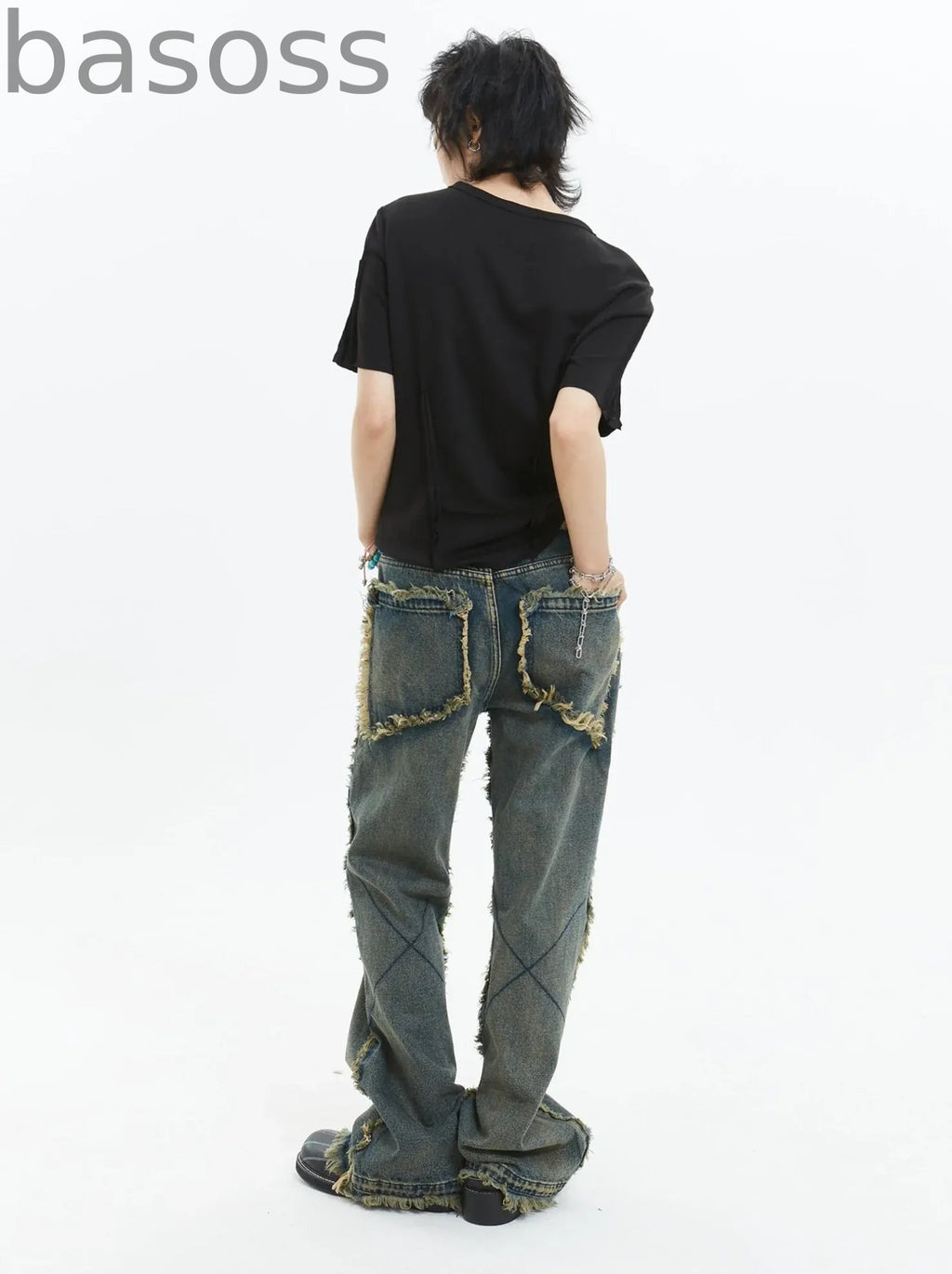 American Retro Fringe Straight Denim