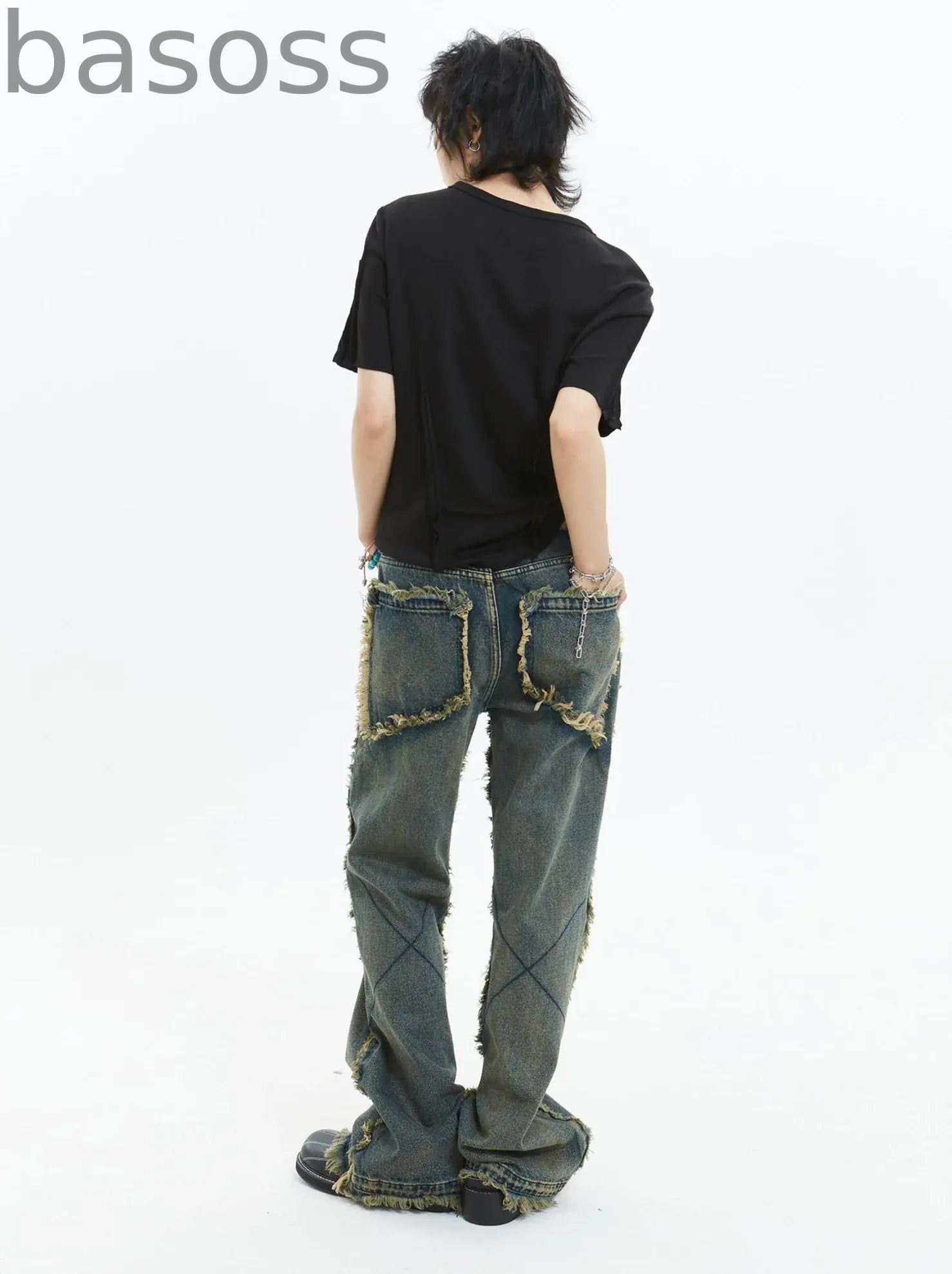 American Retro Fringe Straight Denim
