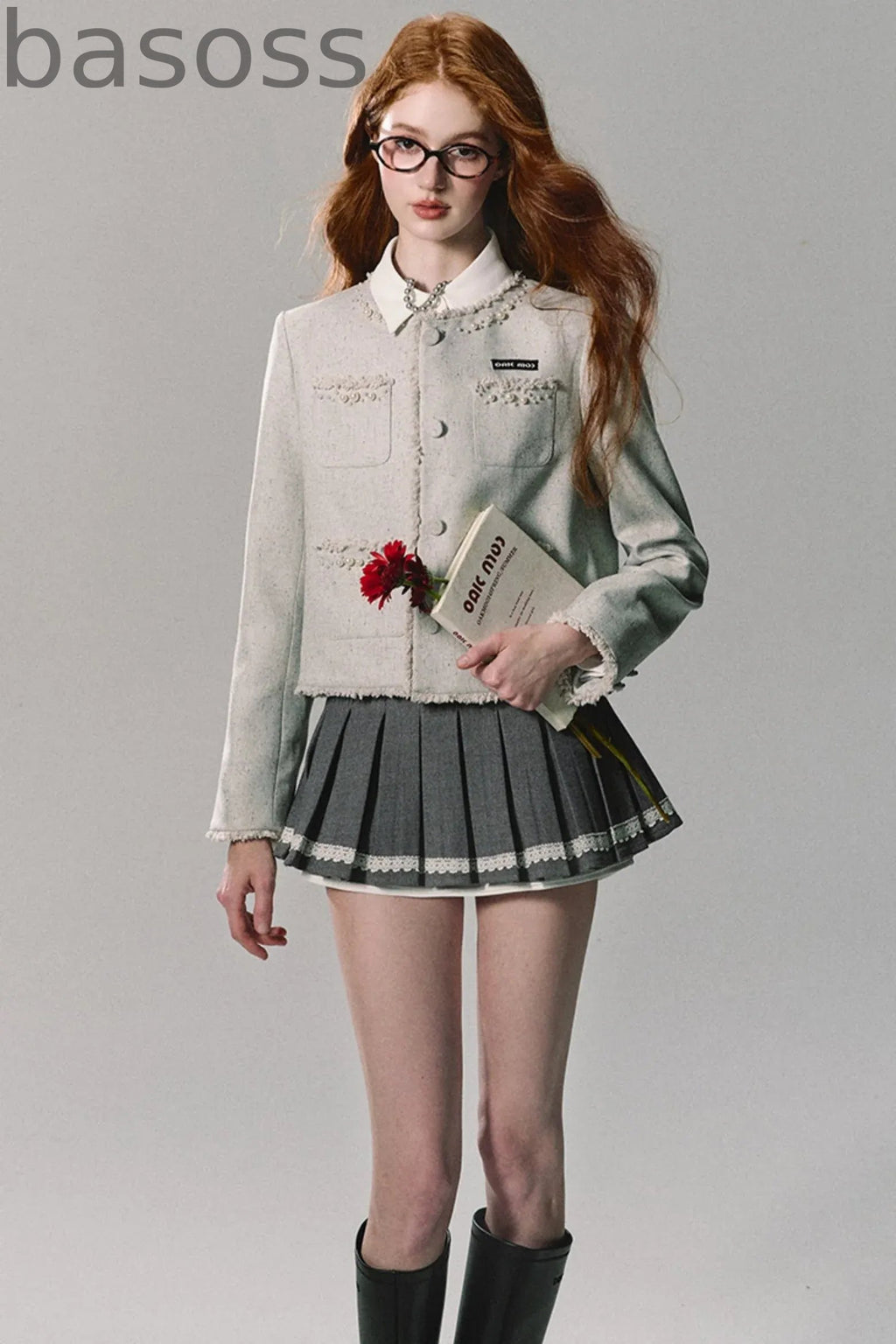 Small Fragrance Pearl Beaded Jacket