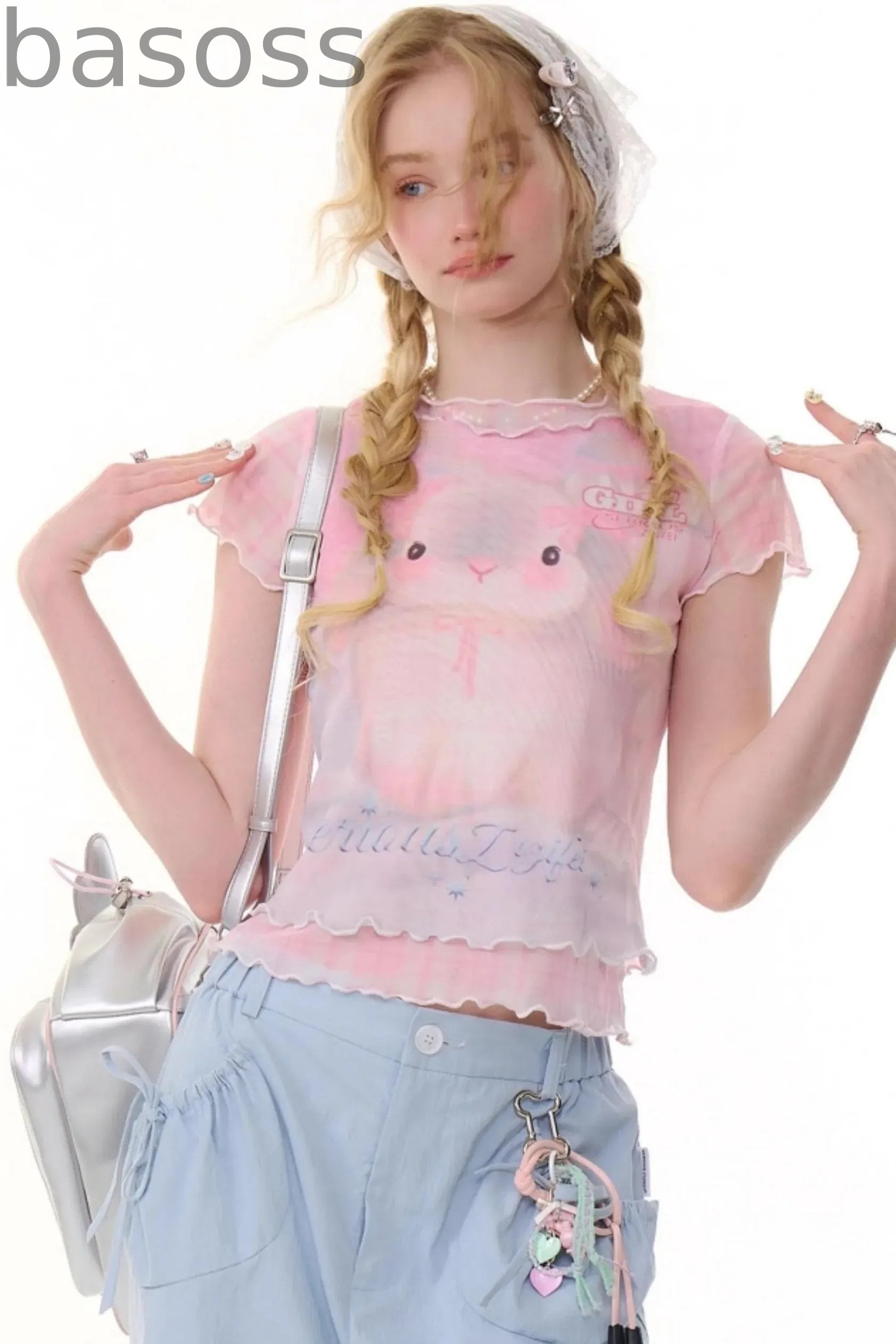 Summer Plaid Mesh Tee