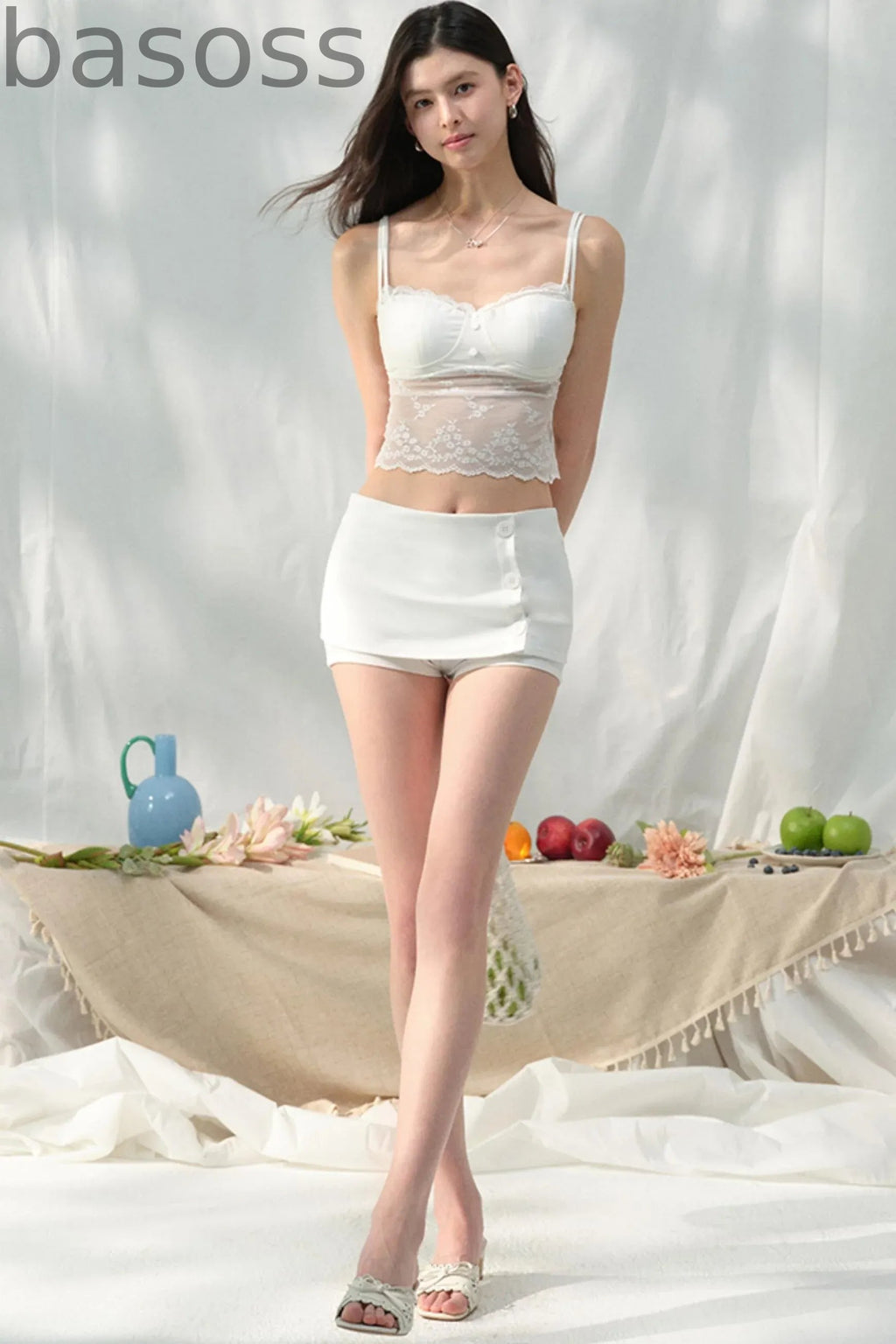 Halter Button Skirt