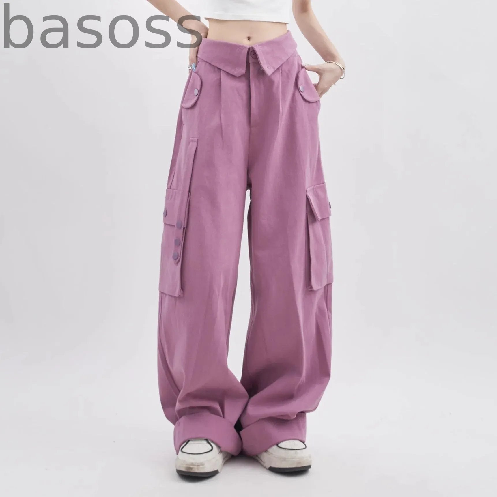 Waist design loose work pants